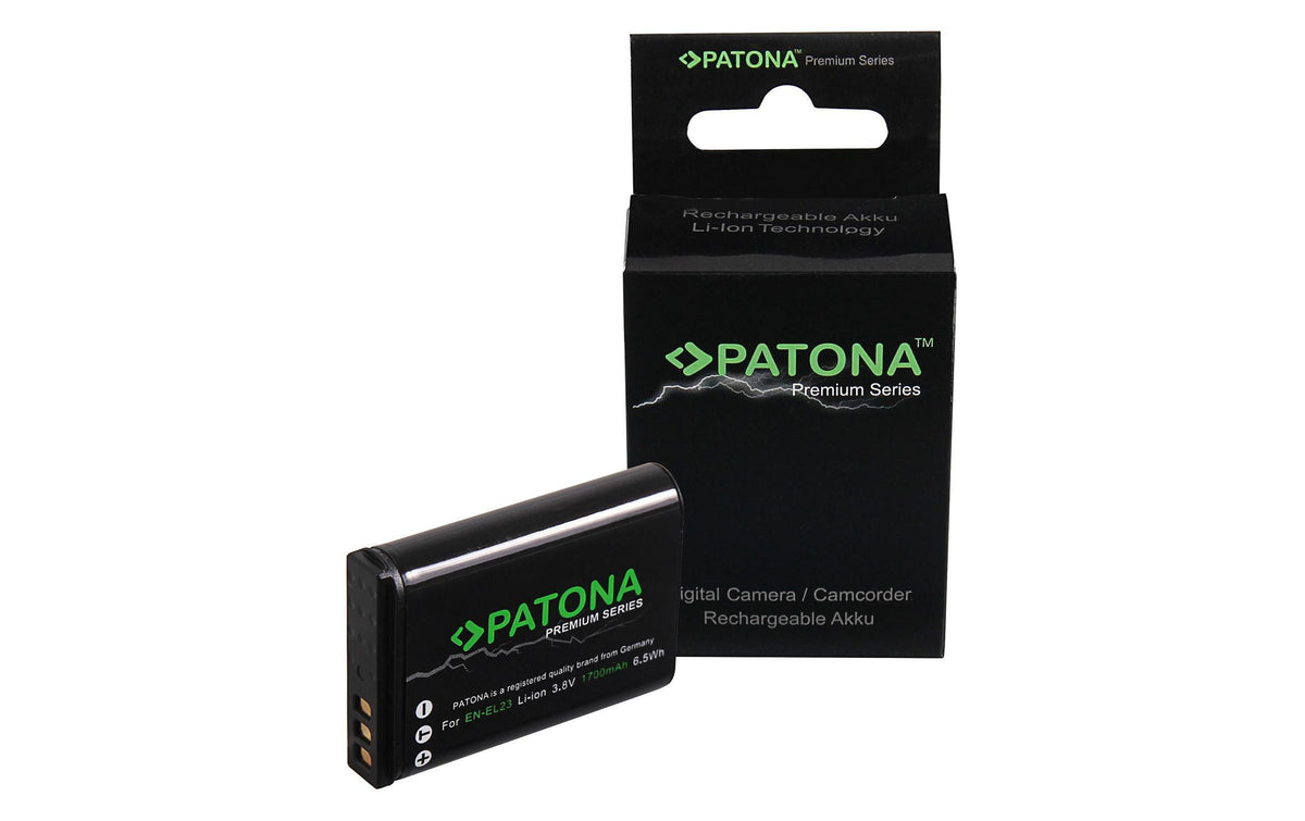 PATONA EN-EL23 Akku – 1700 mAh, 3,8 V – für Nikon Coolpix B700, P900, P610 und andere