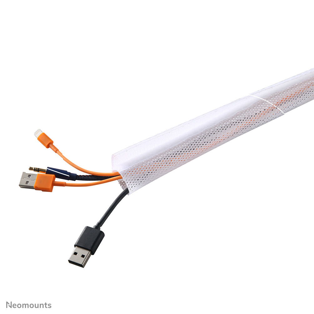 Neomounts Kabelschlauch – Ø 85 mm – 2 m – Kunststoff – Weiss, einstellbar, 1 Stk.