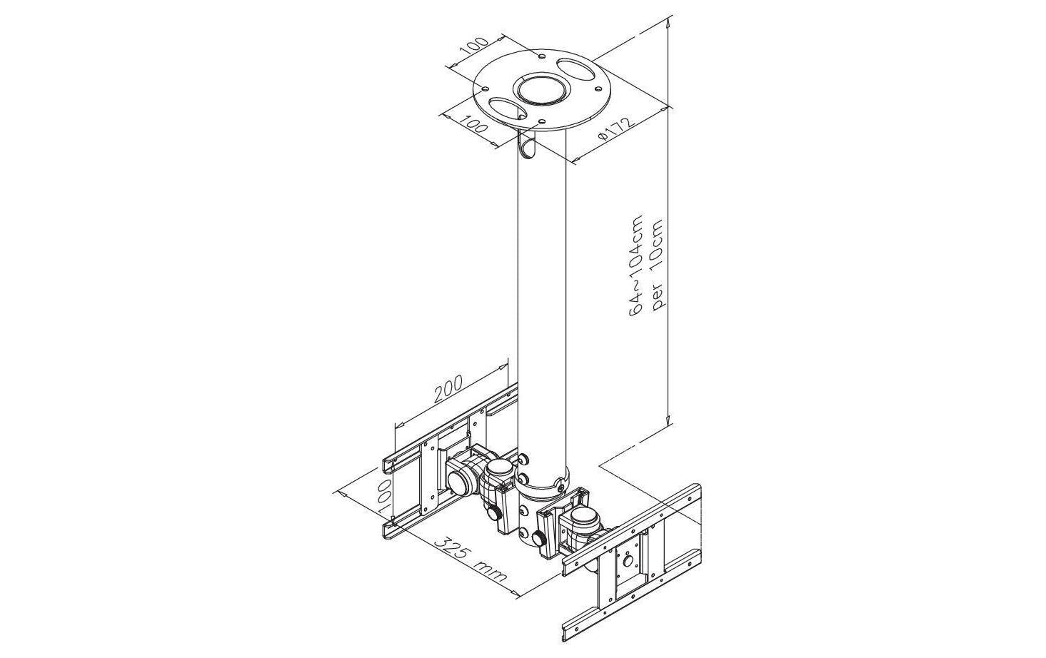 Neomounts FPMA-C200D – Wandhalterung, schwenkbar, bis 40", VESA 100×100, bis 40 kg, schwarz