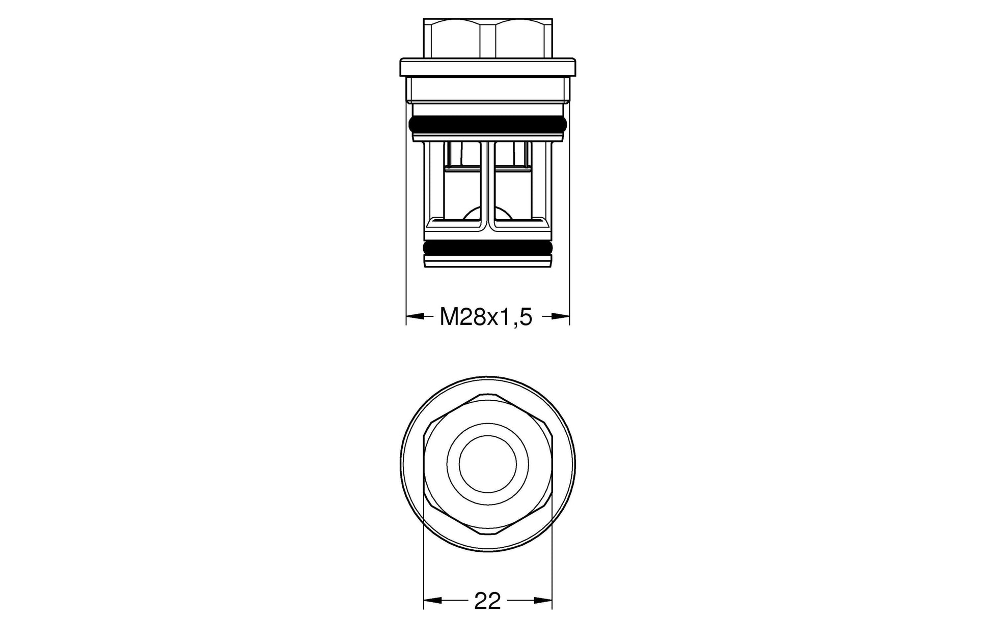 GROHE Sicherungseinrichtung – 5,1×7,5×7,6 cm, Messing/Kunststoff, für Armatur, Schwarz