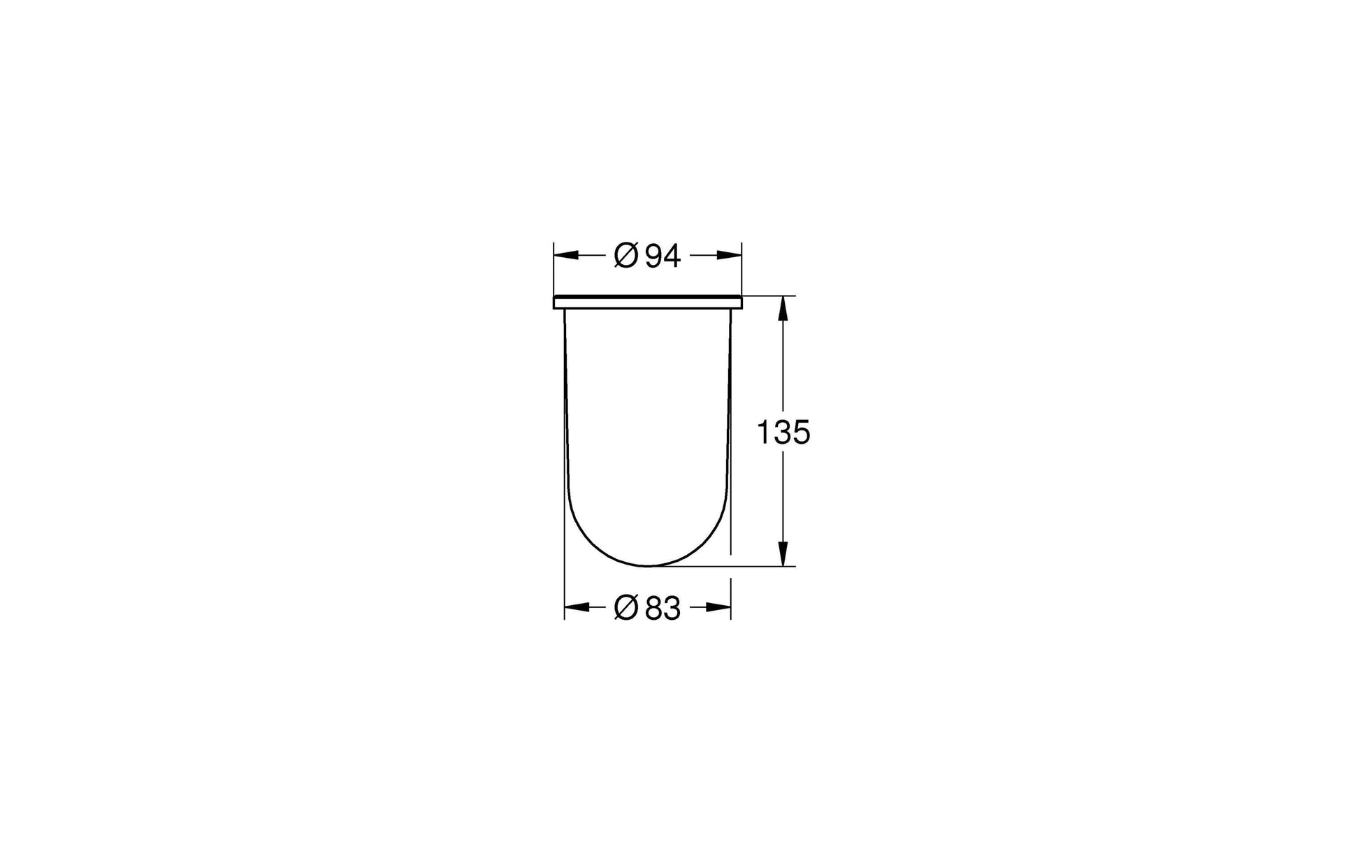GROHE Zahnbürstenhalter – 13,5 cm, Glas, Weiss