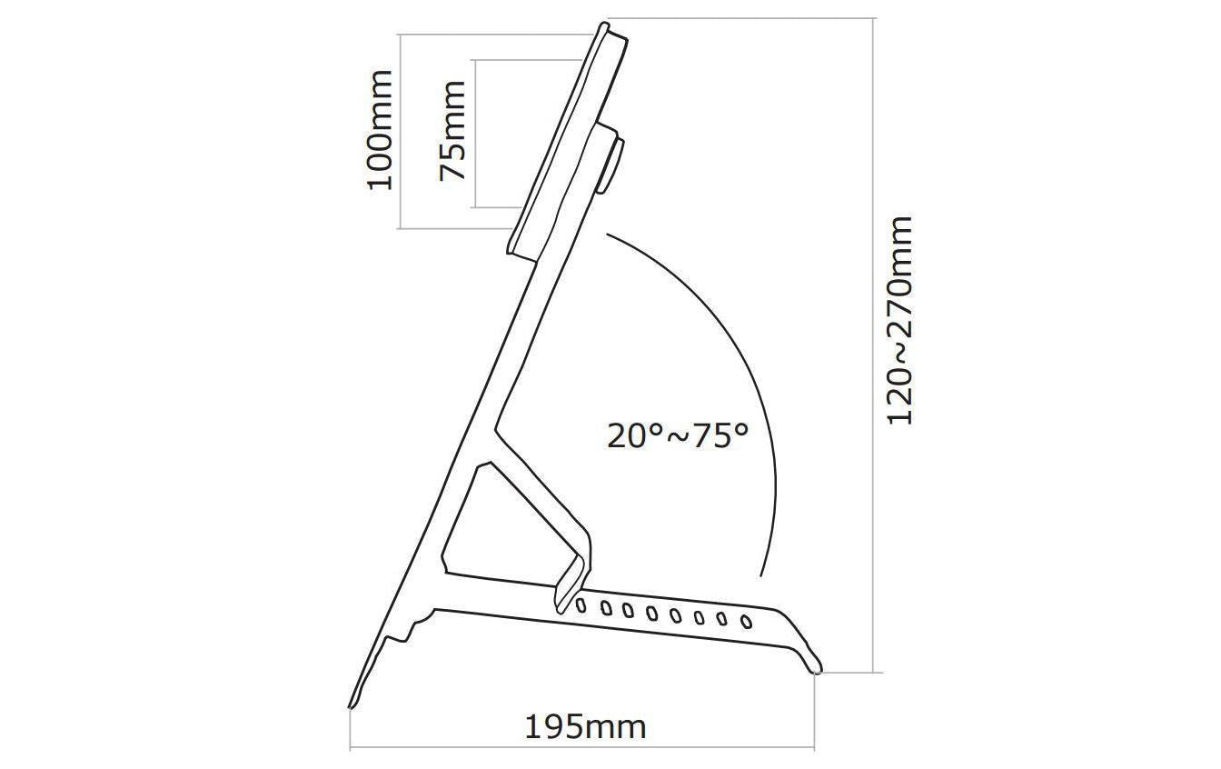 Neomounts FPMA-D825BLACK – Tischhalterung, bis 27", VESA 75 × 75/100 × 100 mm, 10 kg, höhenverstellbar