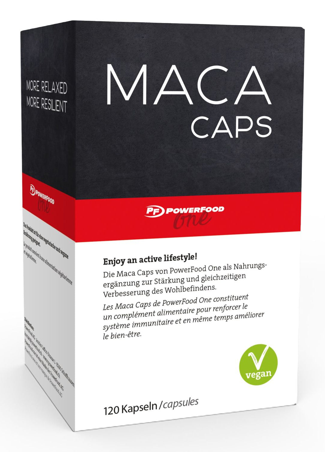 PowerFood Nahrungsergänzungsmittel Kapseln Maca Neutral – Bio – 120 Stück, 450 g