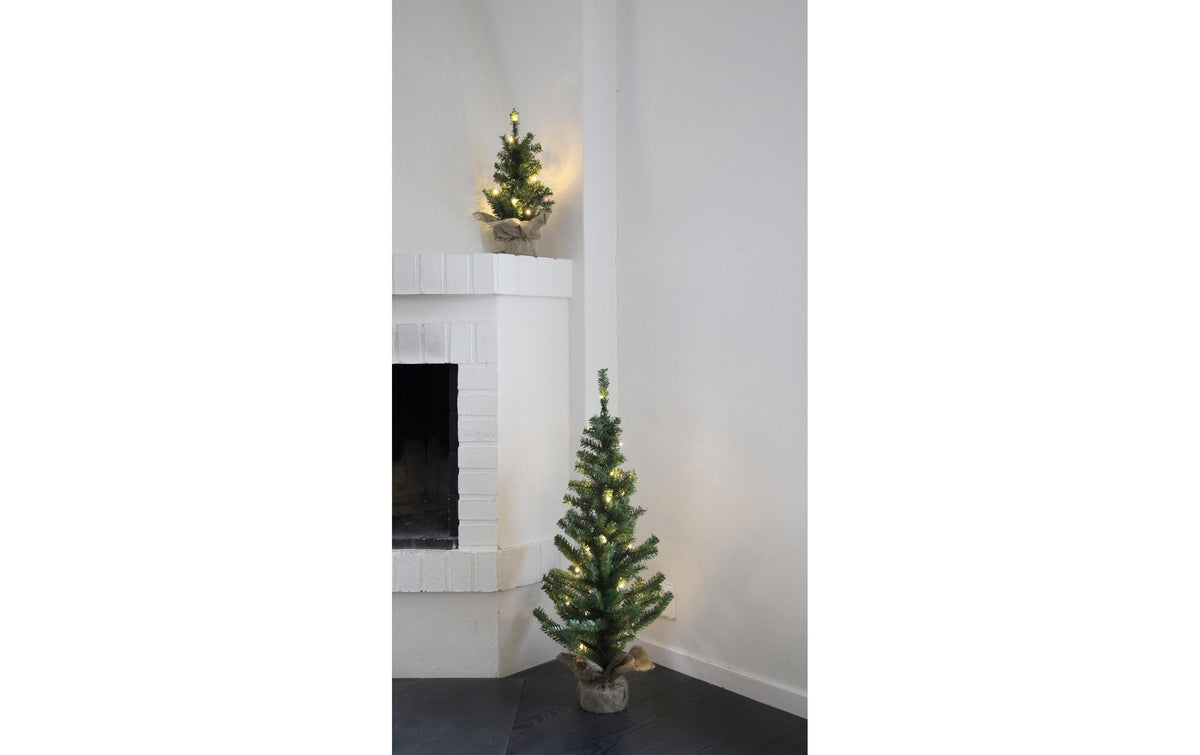 Star Trading LED Weihnachtsbaum – 90 cm, warmweiss, grün, batteriebetrieben, Timer, 30 LEDs