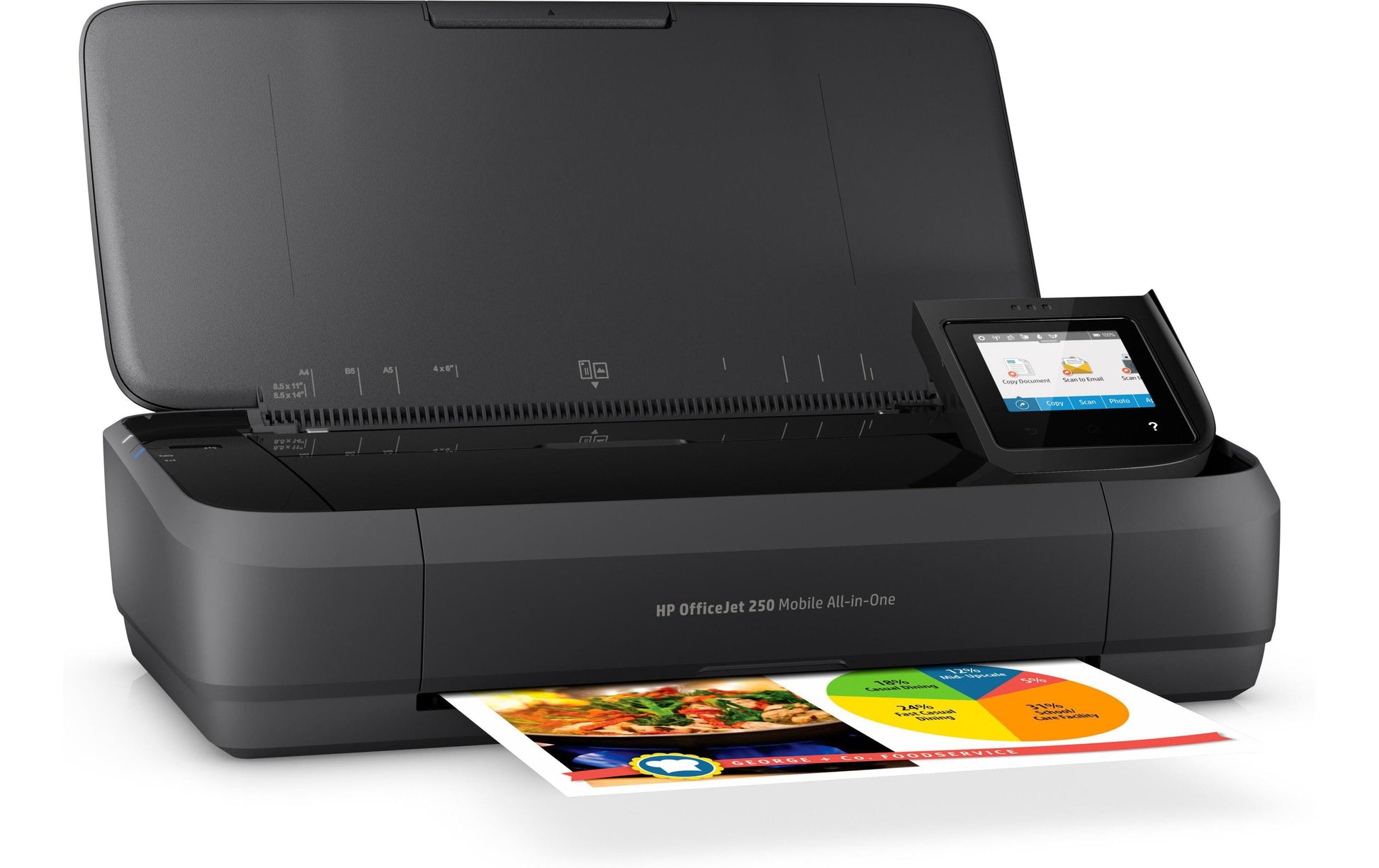 HP OfficeJet 250 Mobile – Farbtintenstrahl-Multifunktionsdrucker, A4, 3-in-1, Duplex, ADF, WLAN