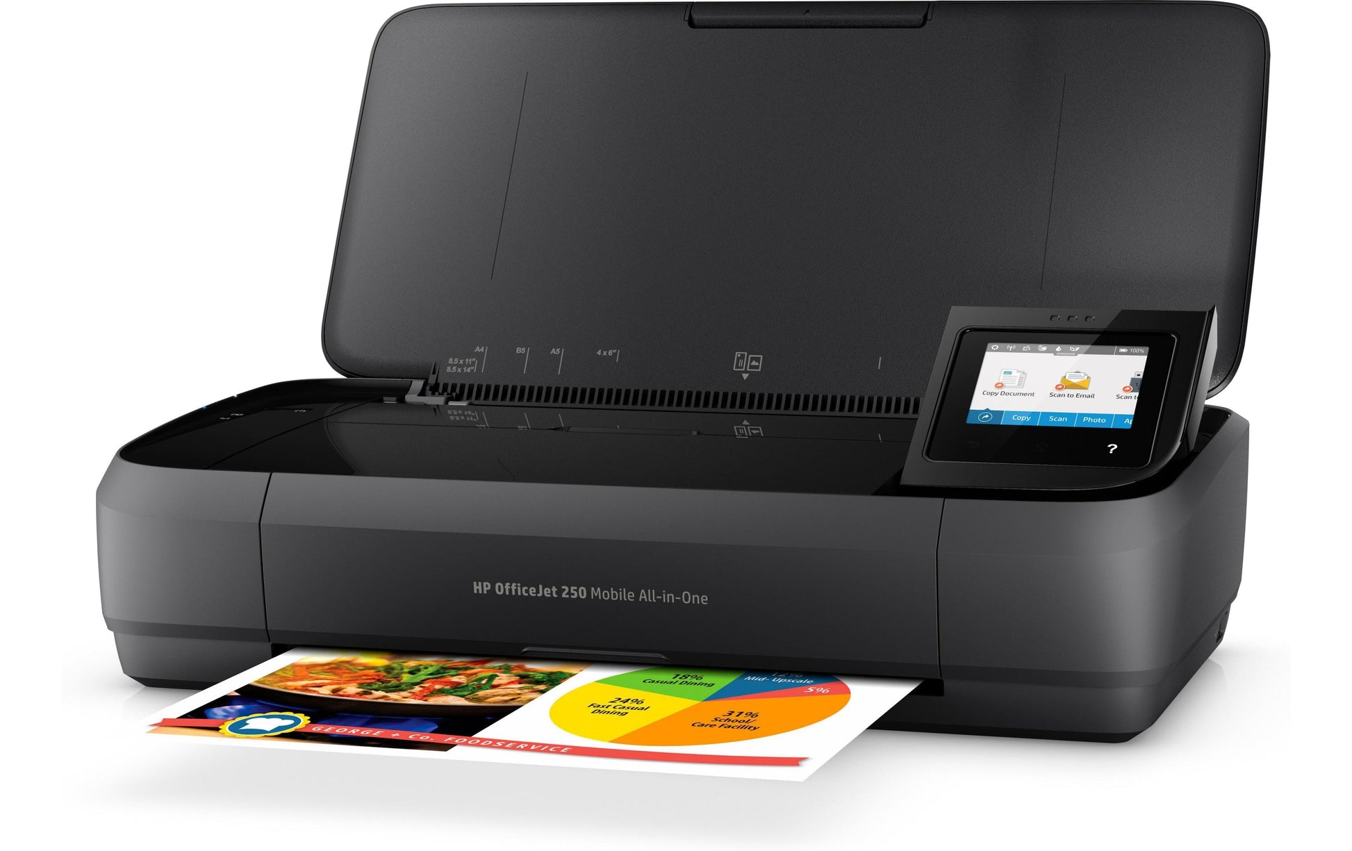 HP OfficeJet 250 Mobile – Farbtintenstrahl-Multifunktionsdrucker, A4, 3-in-1, Duplex, ADF, WLAN