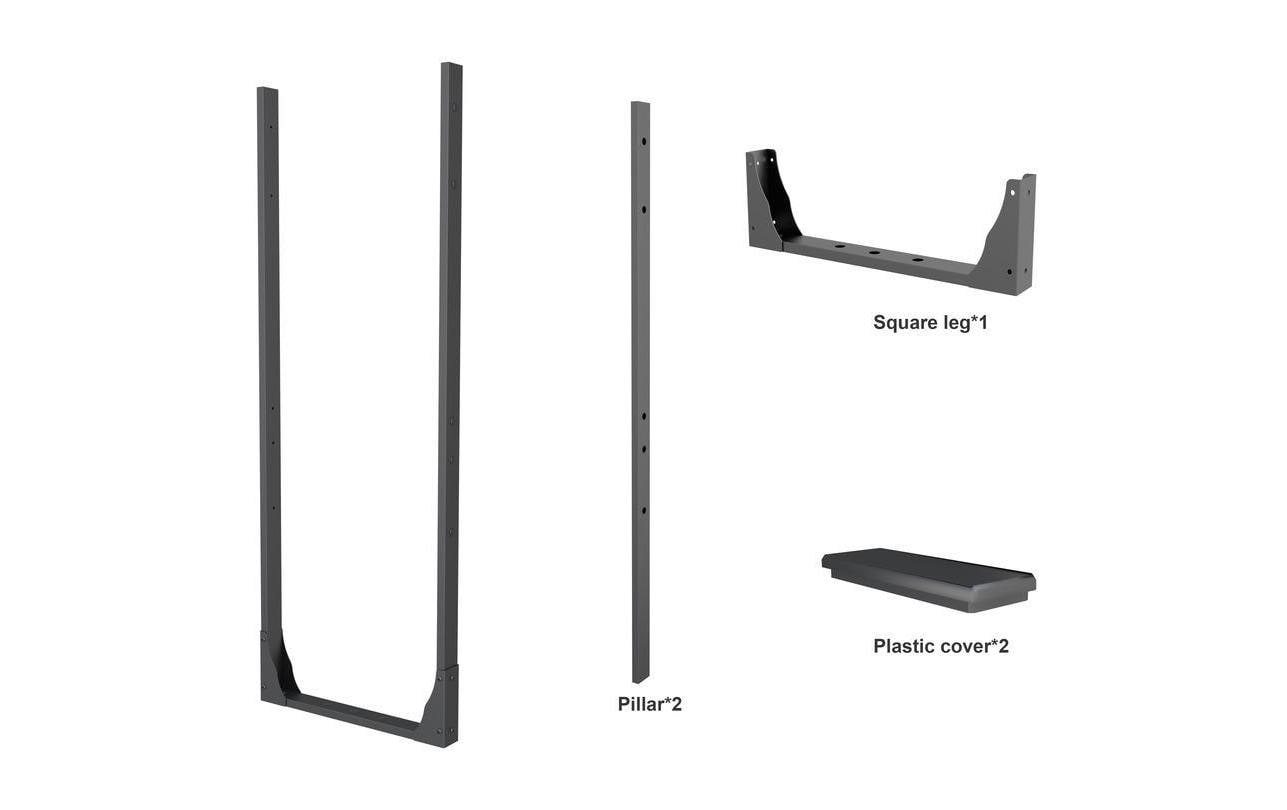 Multibrackets Floormount Pro OM55N-D – Monitorhalterung, Standfuss, bis 55", 80 kg, Drehen, Schwarz