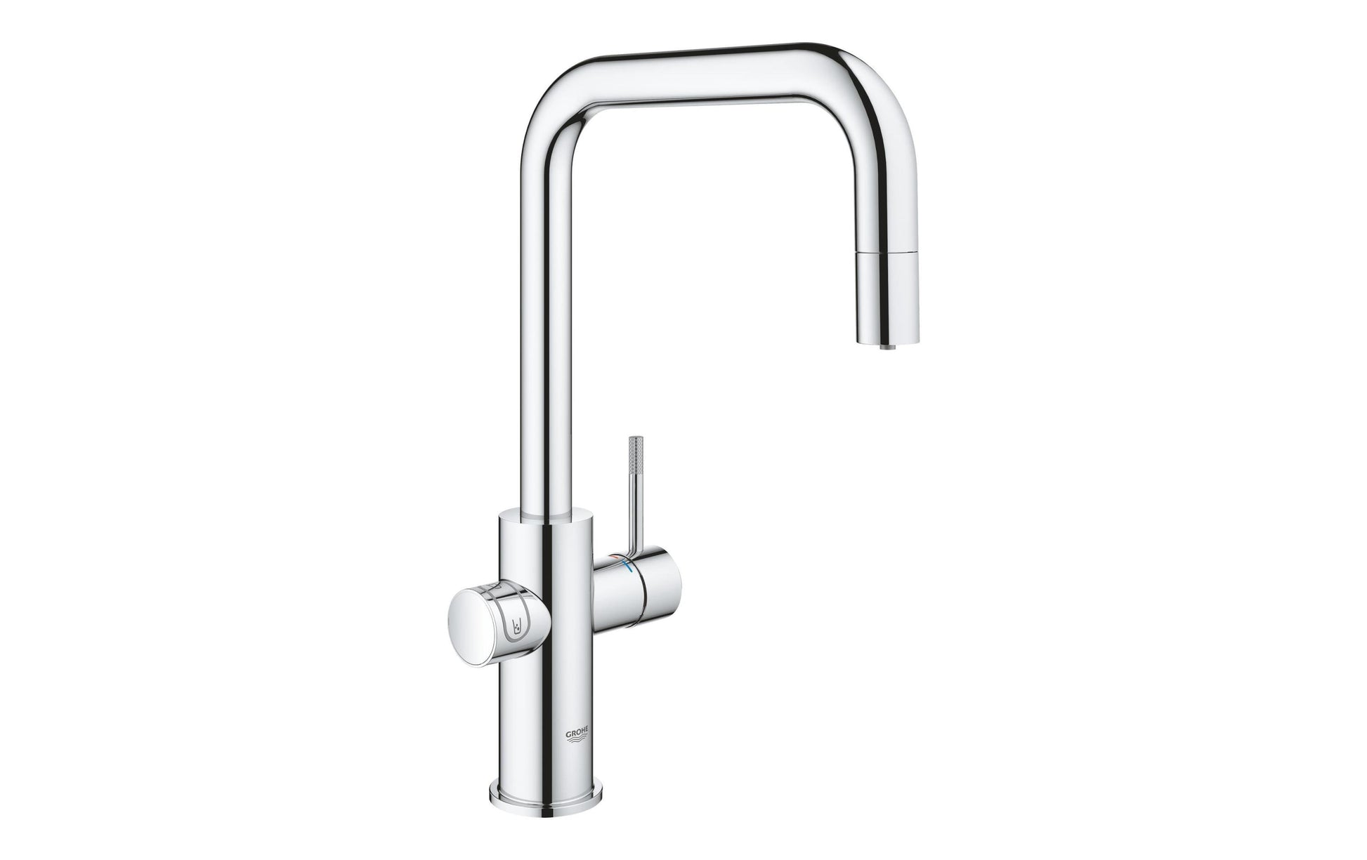 GROHE Einhebelmischer Blue Home – Messing, 180 W, Chrom, Schwenkbar (360°)