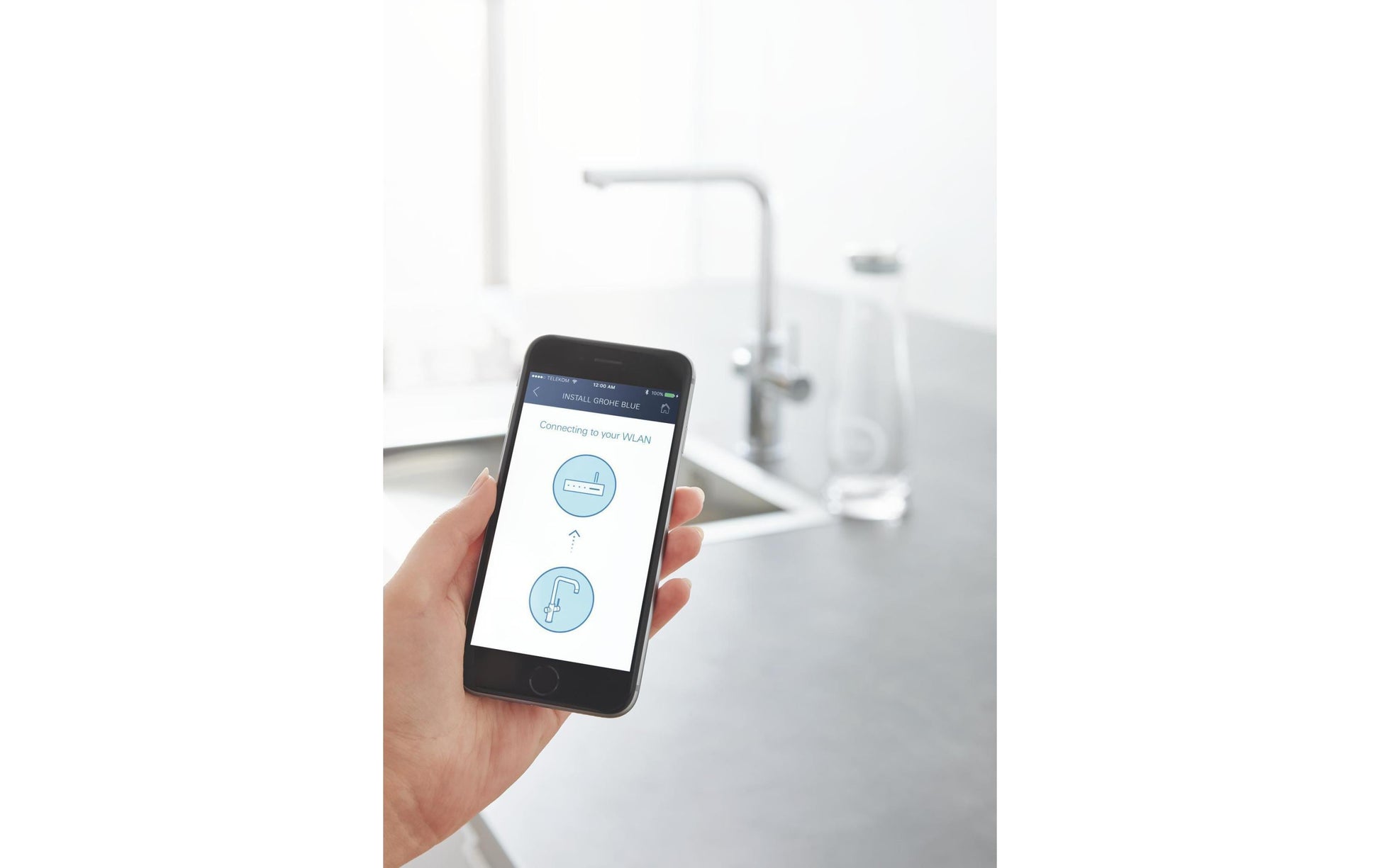 GROHE L-Auslauf Blue Home – Messing, 180 W, Chrom, Schwenkbar (360°)