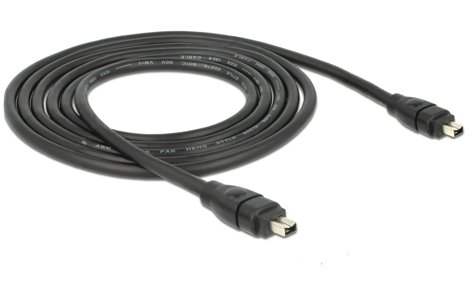 DeLOCK FireWire Kabel 4-Pin (M–M) IEEE 1394 (400 Mbit/s) – 2 m – Grau