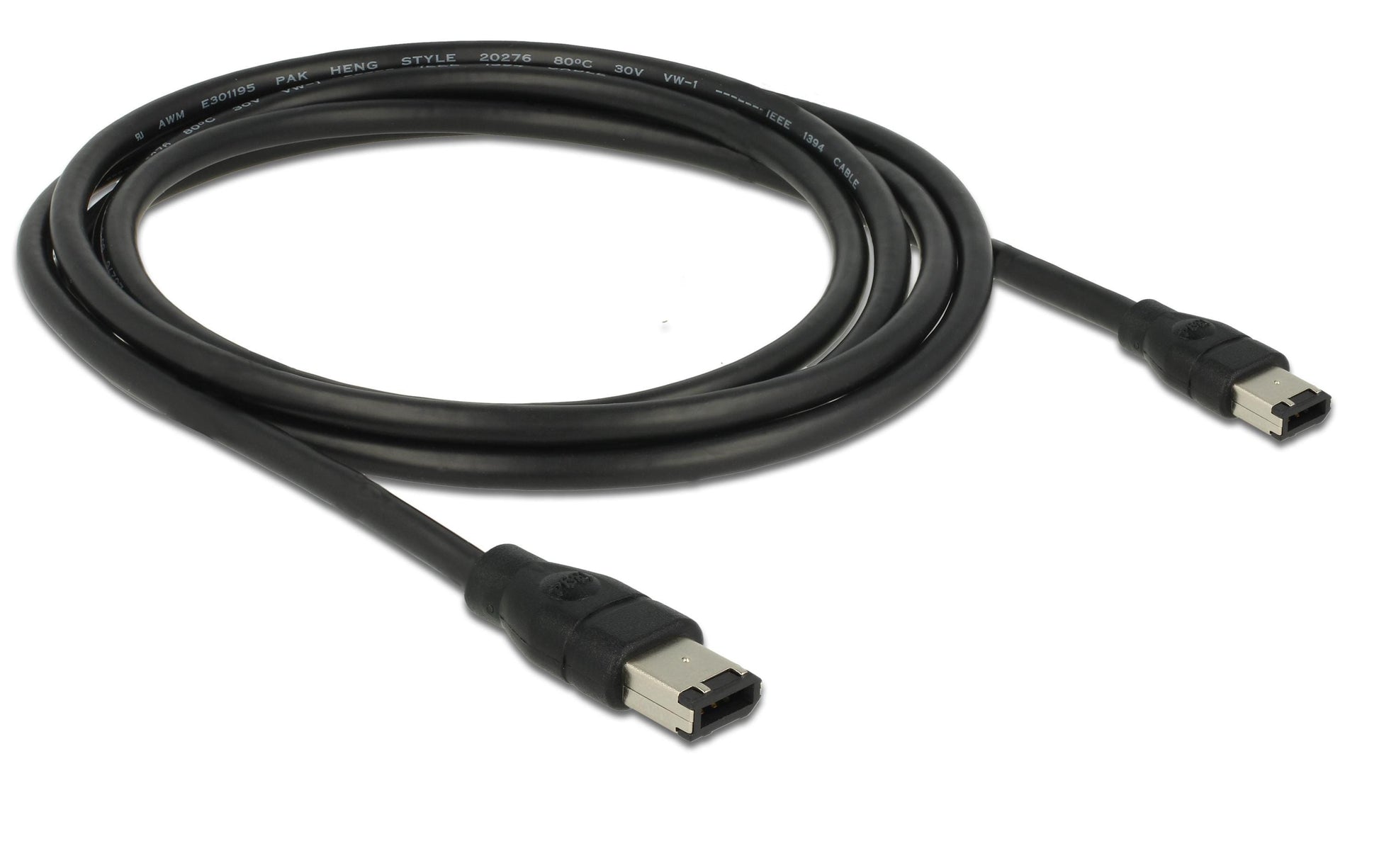 DeLOCK FireWire Kabel (6-pol M–M) 0,4 Gbit/s – 2 m – Grau
