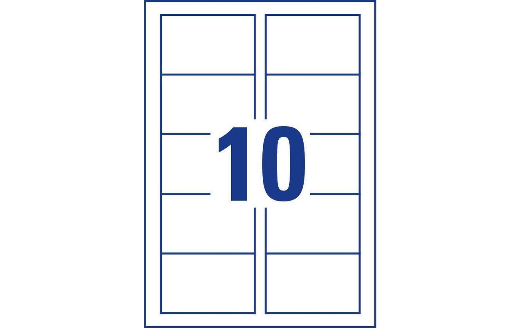 Avery Visitenkarten, 85 × 54 mm – A4, 10 pro Blatt – 250 Karten – FSC-zertifiziert, beidseitig bedruckbar