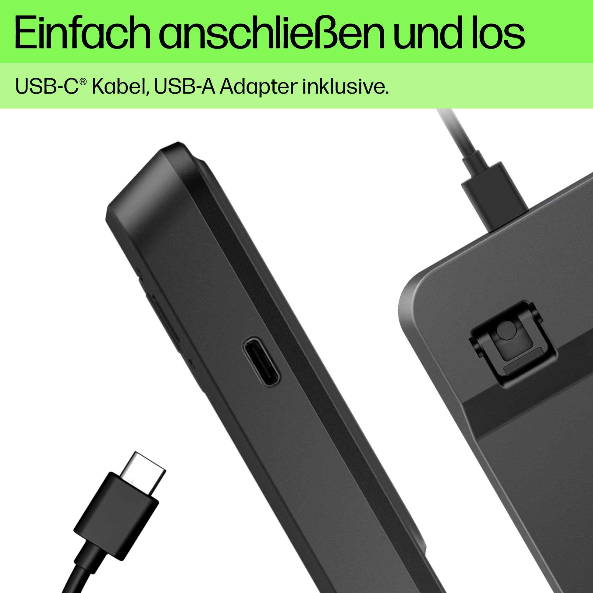 HP 405 – Tastatur, kabelgebunden (USB-C), Fullsize (mit Ziffernblock) – für Windows 10, Windows 11 & ChromeOS