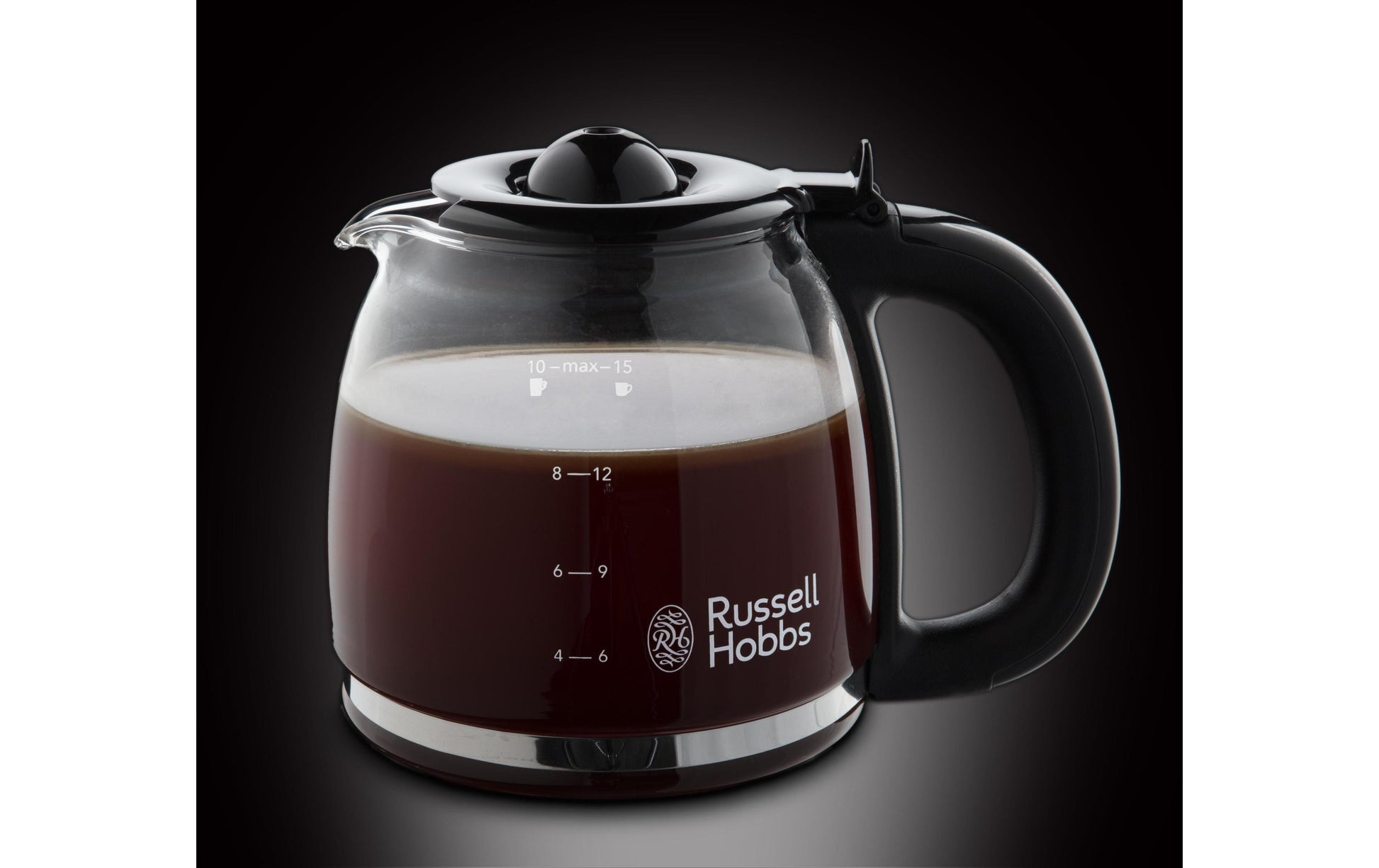 Russell Hobbs 24033-56 Col. Filterkaffeemaschine – 10 Tassen, 1,3 l, Karaffe, Schwarz