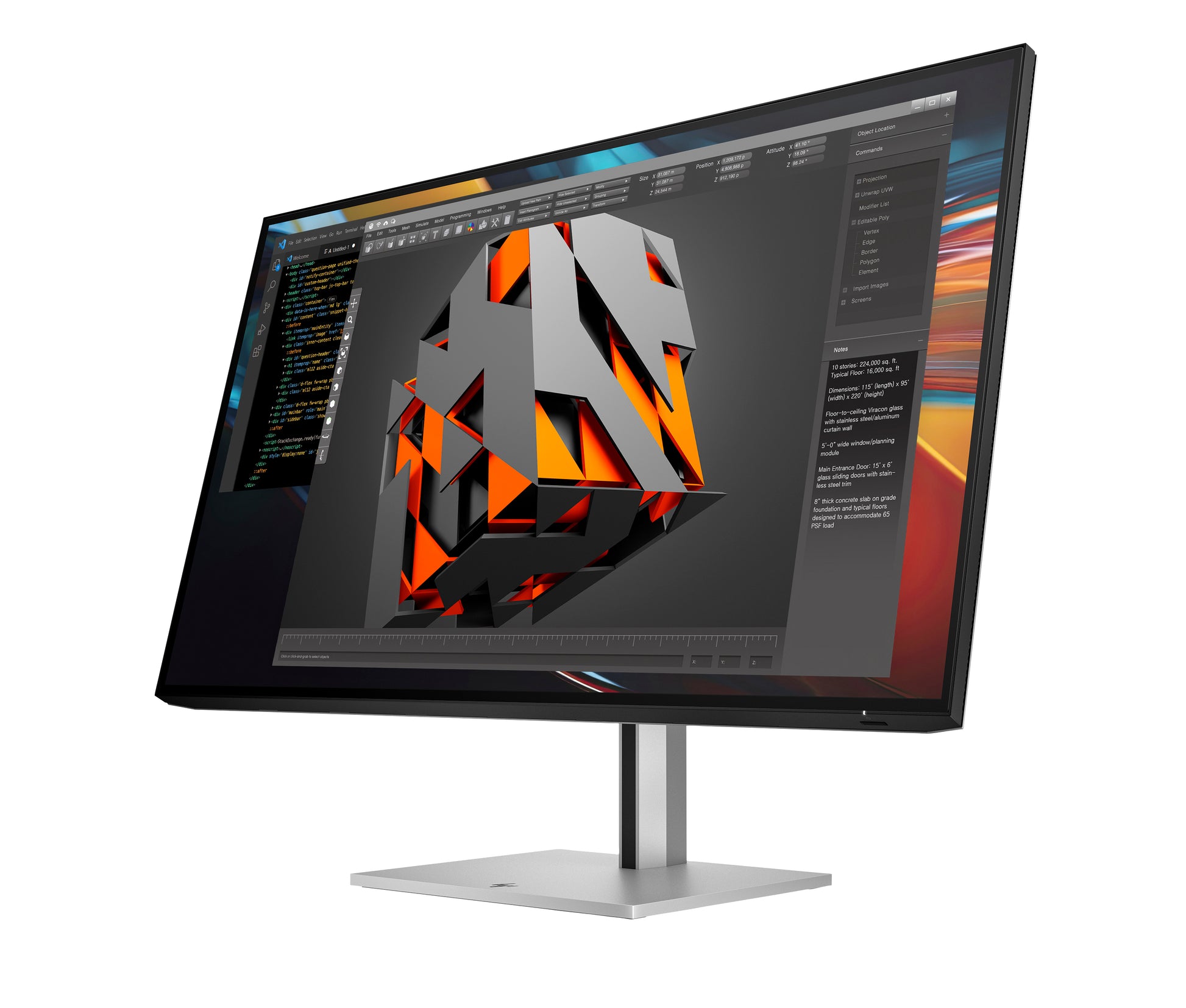 HP Series 7 Pro 732pk – Monitor, 31,5", 3840 × 2160 (UHD 4K), Thunderbolt 4