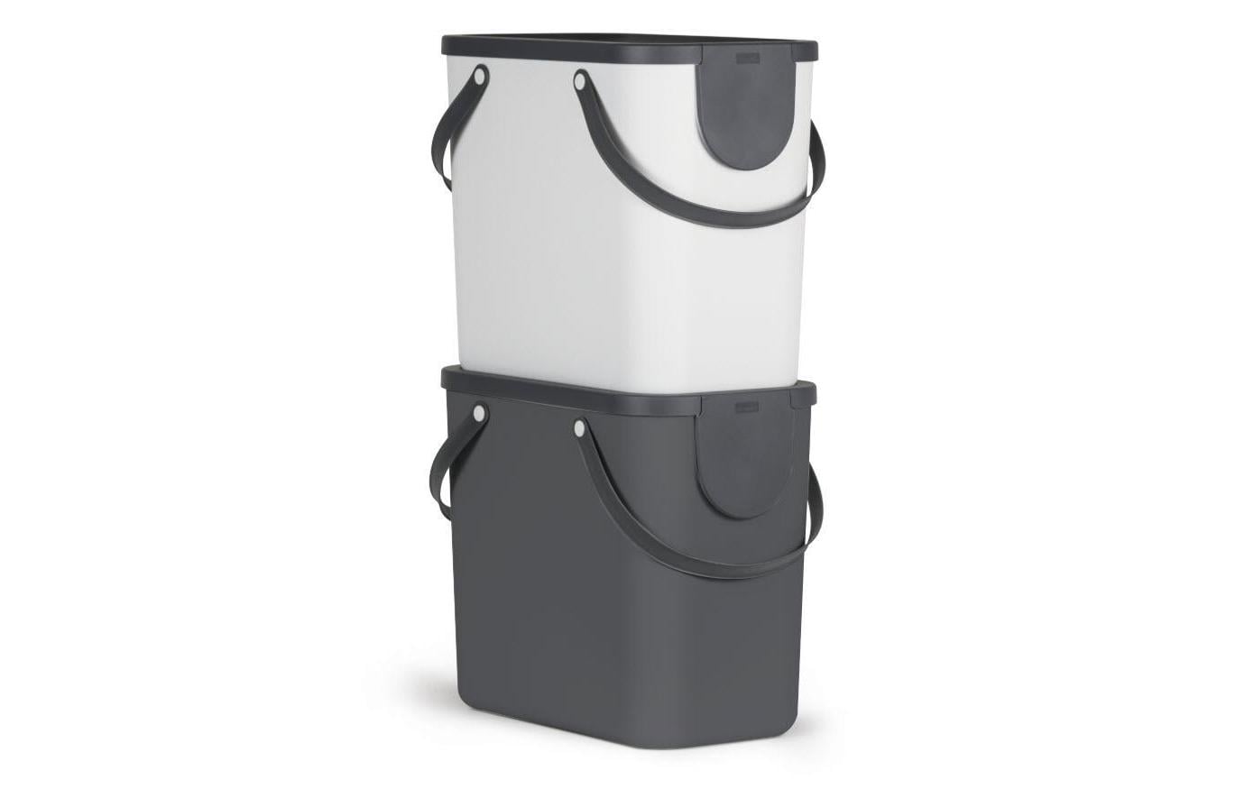 Rotho Recyclingbox Albula – 25 l – Recycling-Kunststoff, rechteckig – Weiss