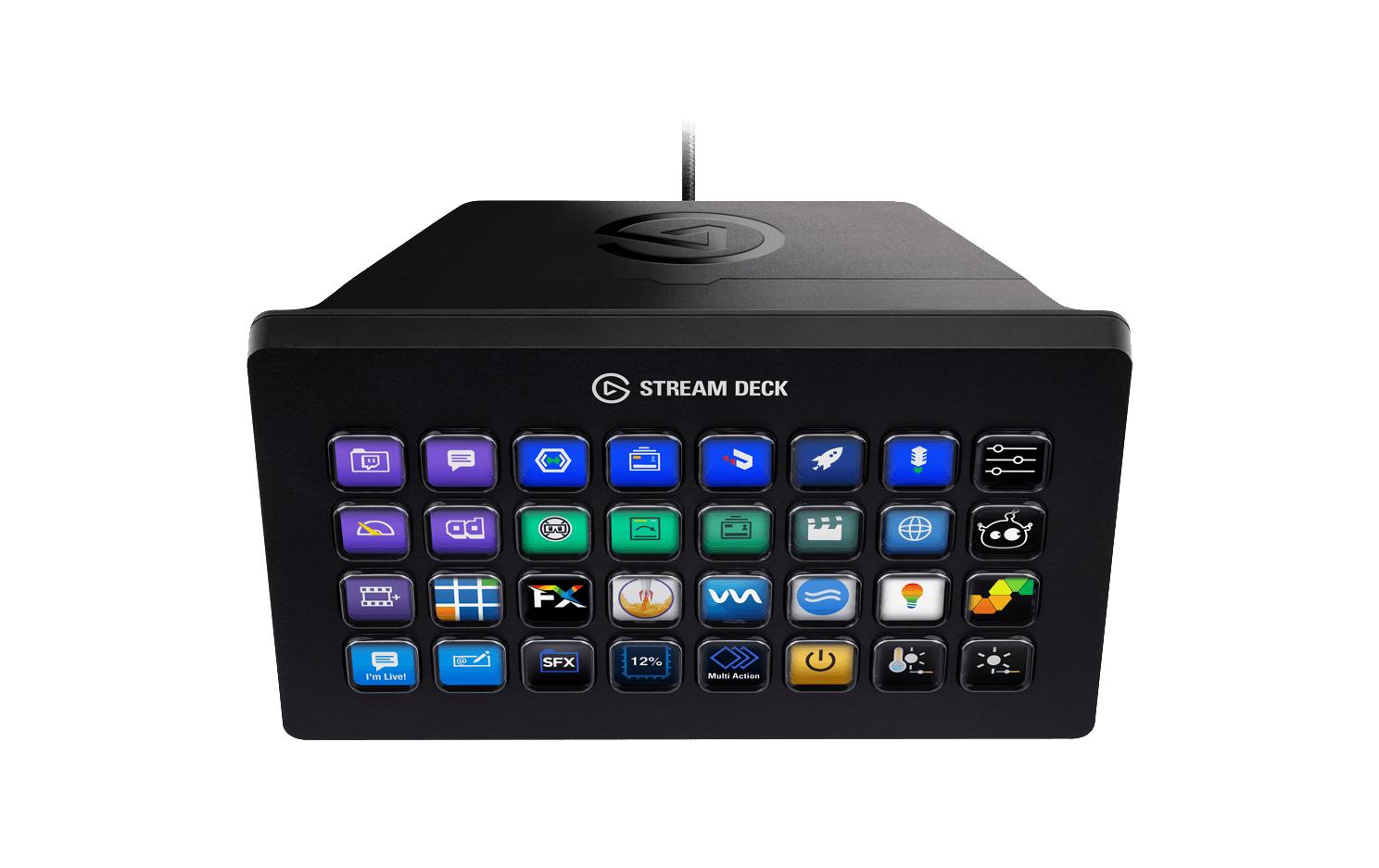 Elgato Stream Deck XL – Keypad-Steuerpult – kabelgebunden (USB 3.0) – Schwarz – für PC, Mac