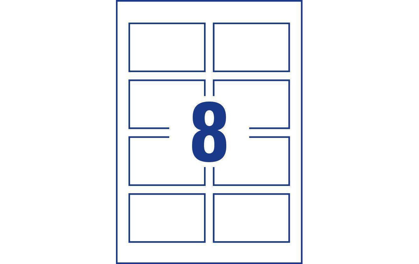 Avery Zweckform Visitenkarten – 85 × 54 mm, 240 g/m², für Inkjet, schnittglatt (ohne Perforation), 80 Karten