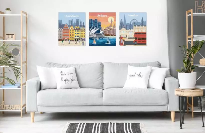 Ravensburger Malen-nach-Zahlen-Set – Stadt/Land – 30 × 24 cm – ab 12 Jahren