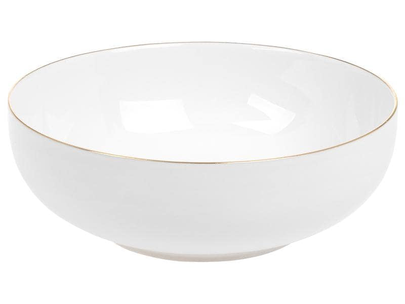 Furber. Furber Speise-Service – Set 20-teilig, Ø 26,5 cm, Knochenporzellan, Gold/Weiss, spülmaschinenfest