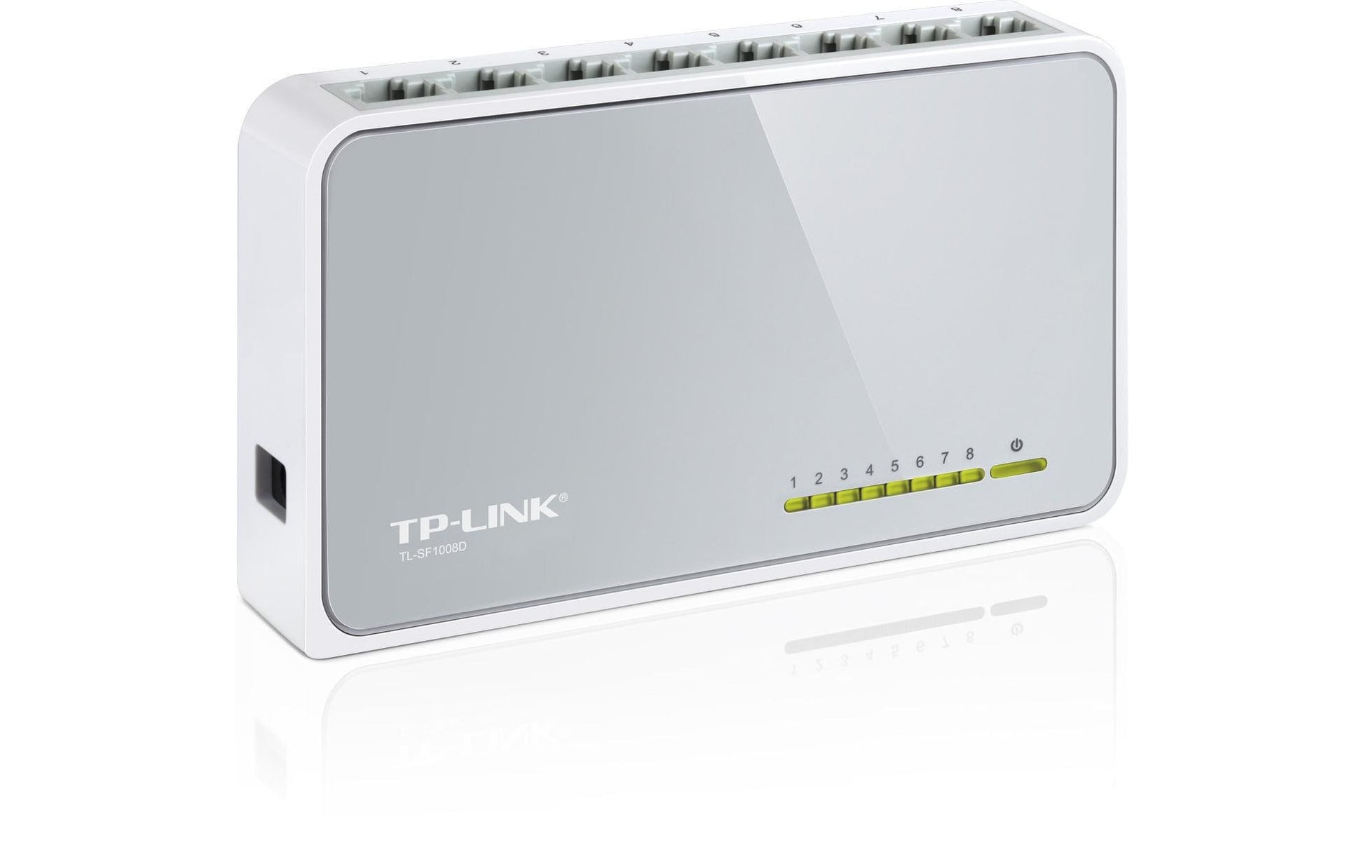 TP-Link TL-SF1008D – Unmanaged Switch – 8× 10/100 RJ-45, Weiss