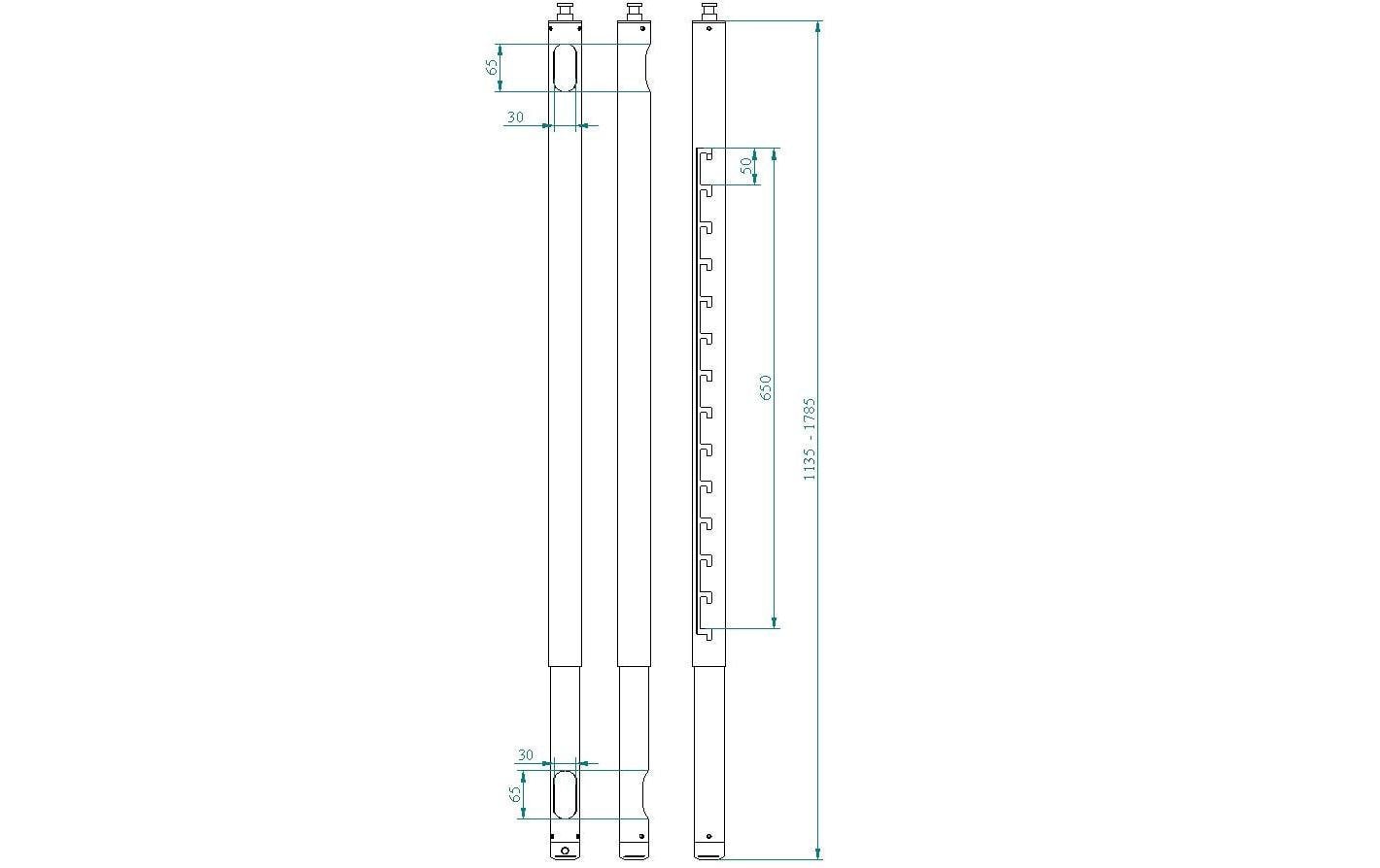 Euromet ARAKNO – Verlängerungsrohr 110–170 cm, für Arakno Maxi/Arakno Mini, Weiss