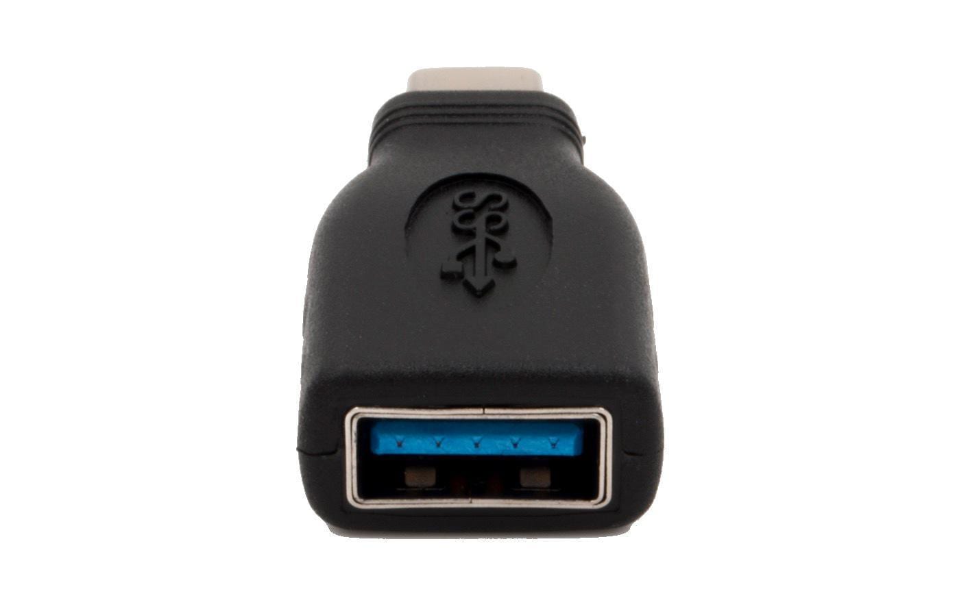 EXSYS EX-47990 Adapter USB-C zu USB-A – USB 3.2 Gen 1 (5 Gbit/s), Aluminium, Schwarz