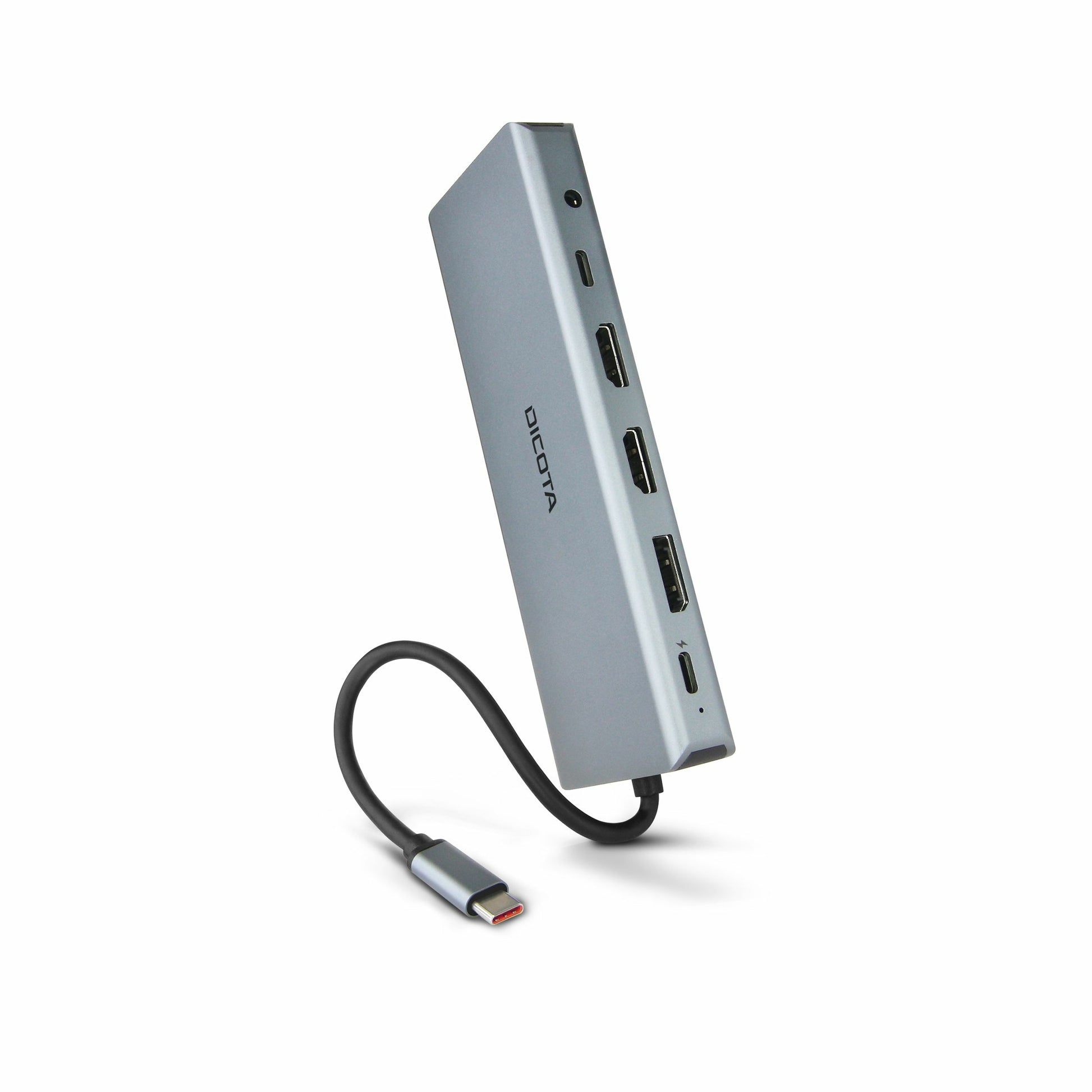 DICOTA D32065 Dockingstation – USB-C, 1× DP, 2× HDMI, 5× USB-A, 100 W PD, GbE, SD/microSD, 3,5 mm Audio