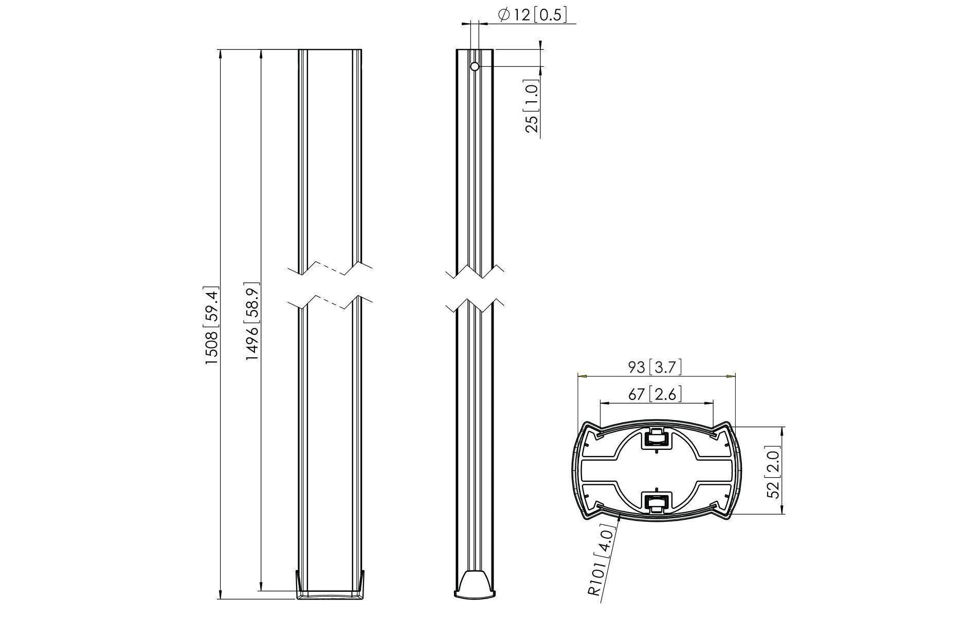 Vogel's Vogels PUC 2515B – Deckenhalterung, schwarz