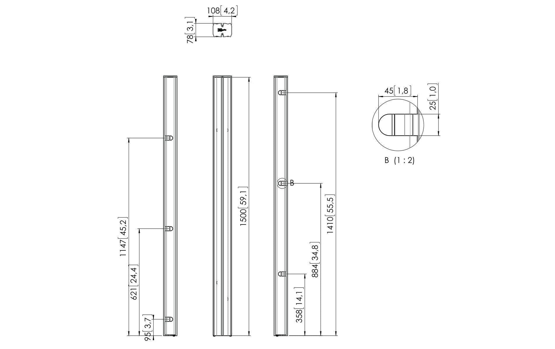 Vogel's Vogels PUC 2715B – Displayständer, schwarz