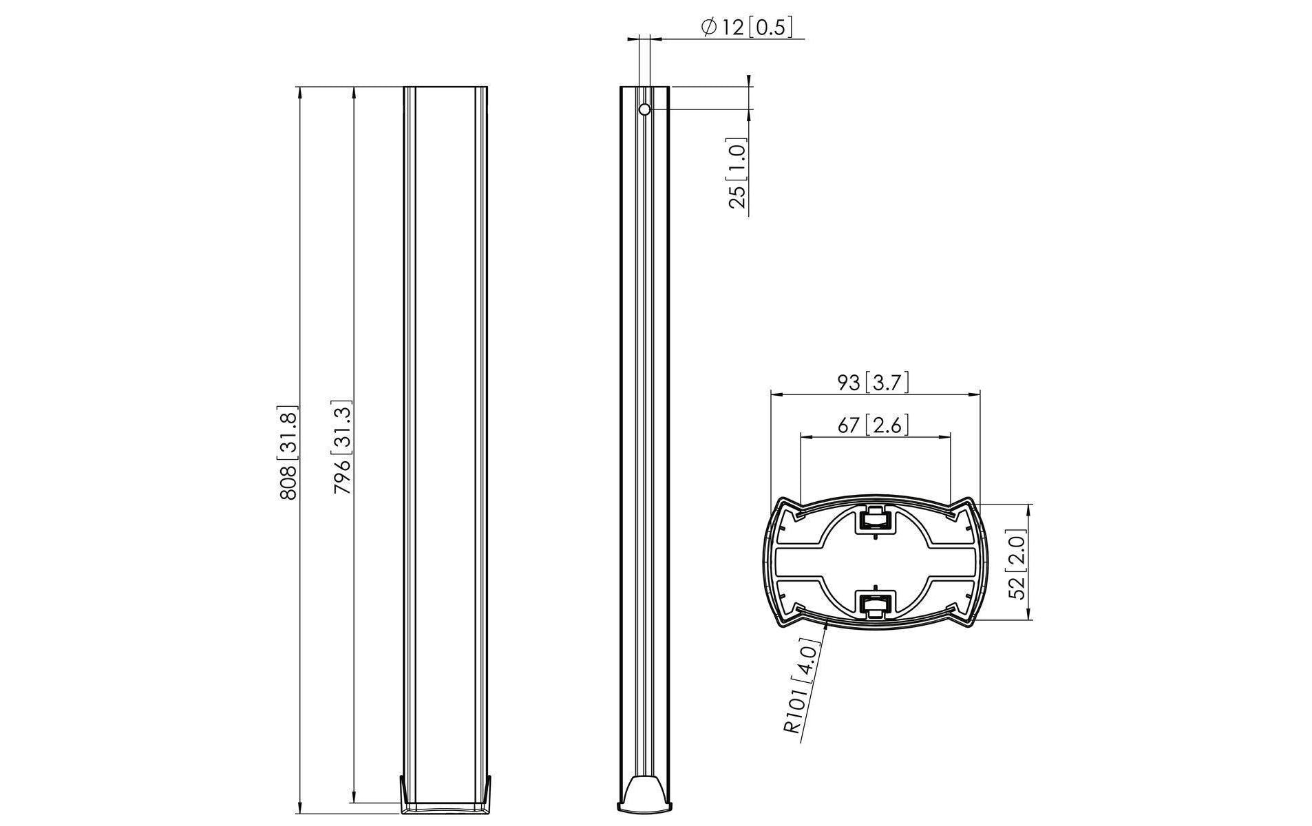Vogel's PUC 2508 – Deckenhalterung, bis 80 kg, silber