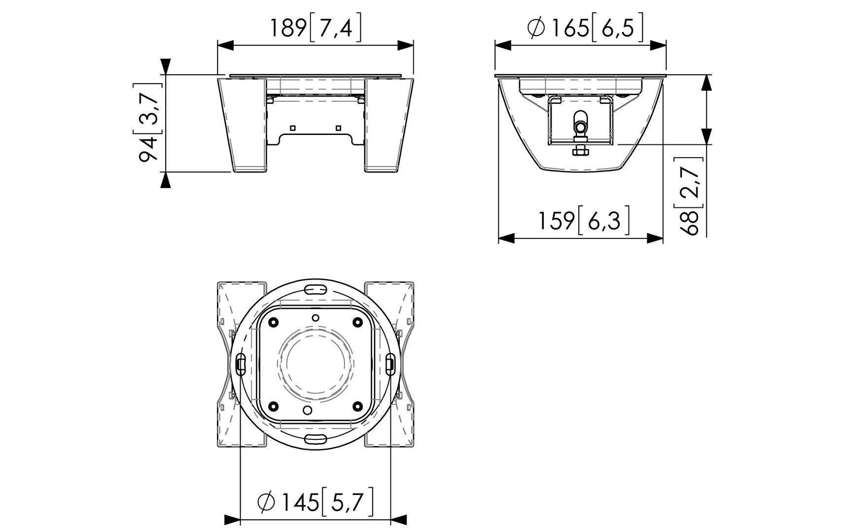 Vogel's Vogels PUC 1065 – Deckenhalterung, drehbar, bis 80 kg, schwarz