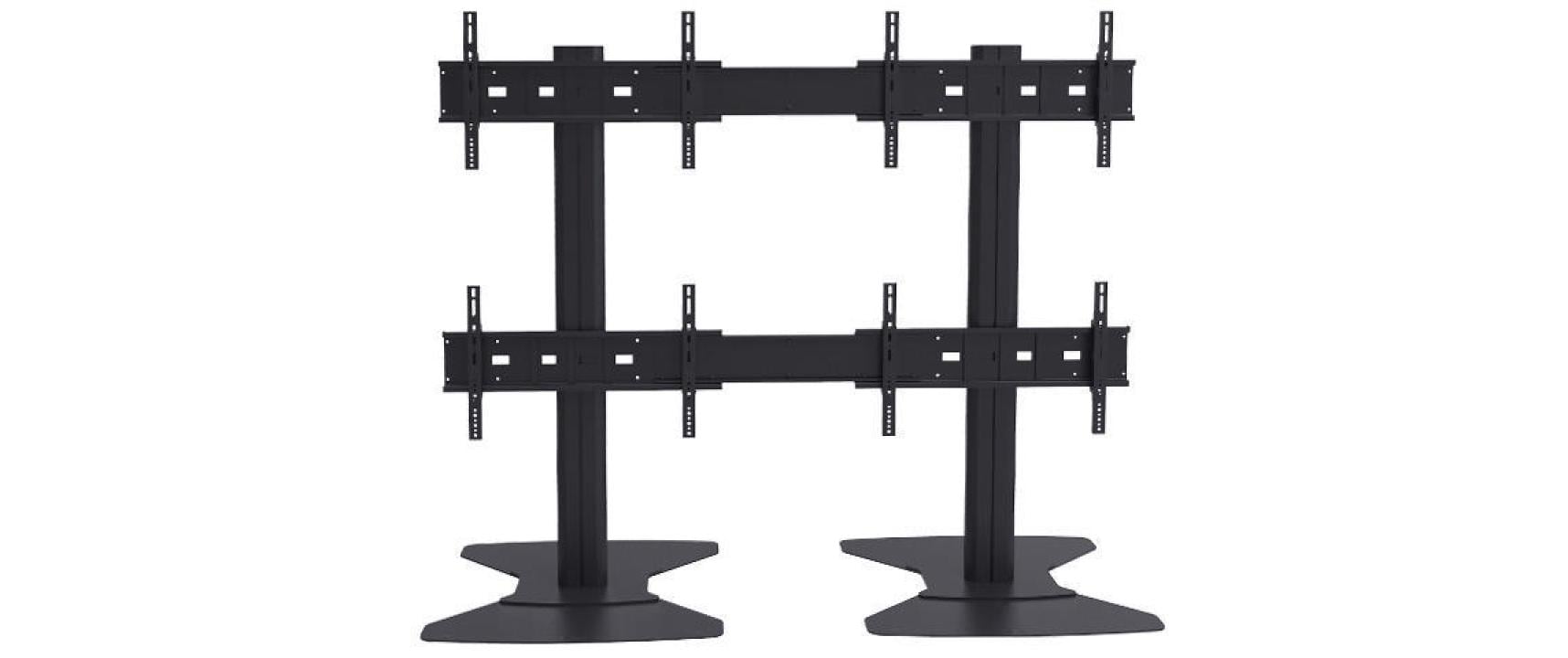 Multibrackets M Public – Videowand-Stand, für 4 Displays, höhenverstellbar, VESA 200×200, bis 160 kg, für 40"