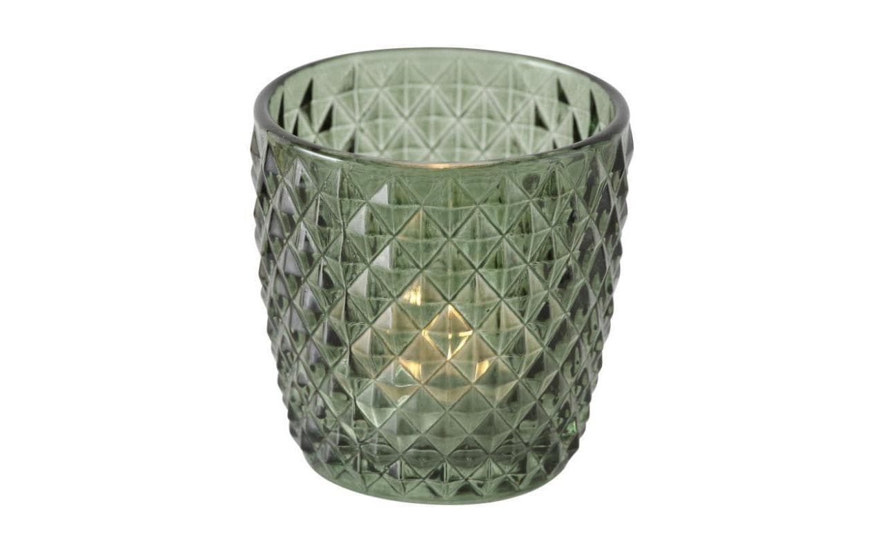 Boltze Marilu Windlicht – Glas, Grün – Ø 7,5 × 7,5 cm – 4-teilig