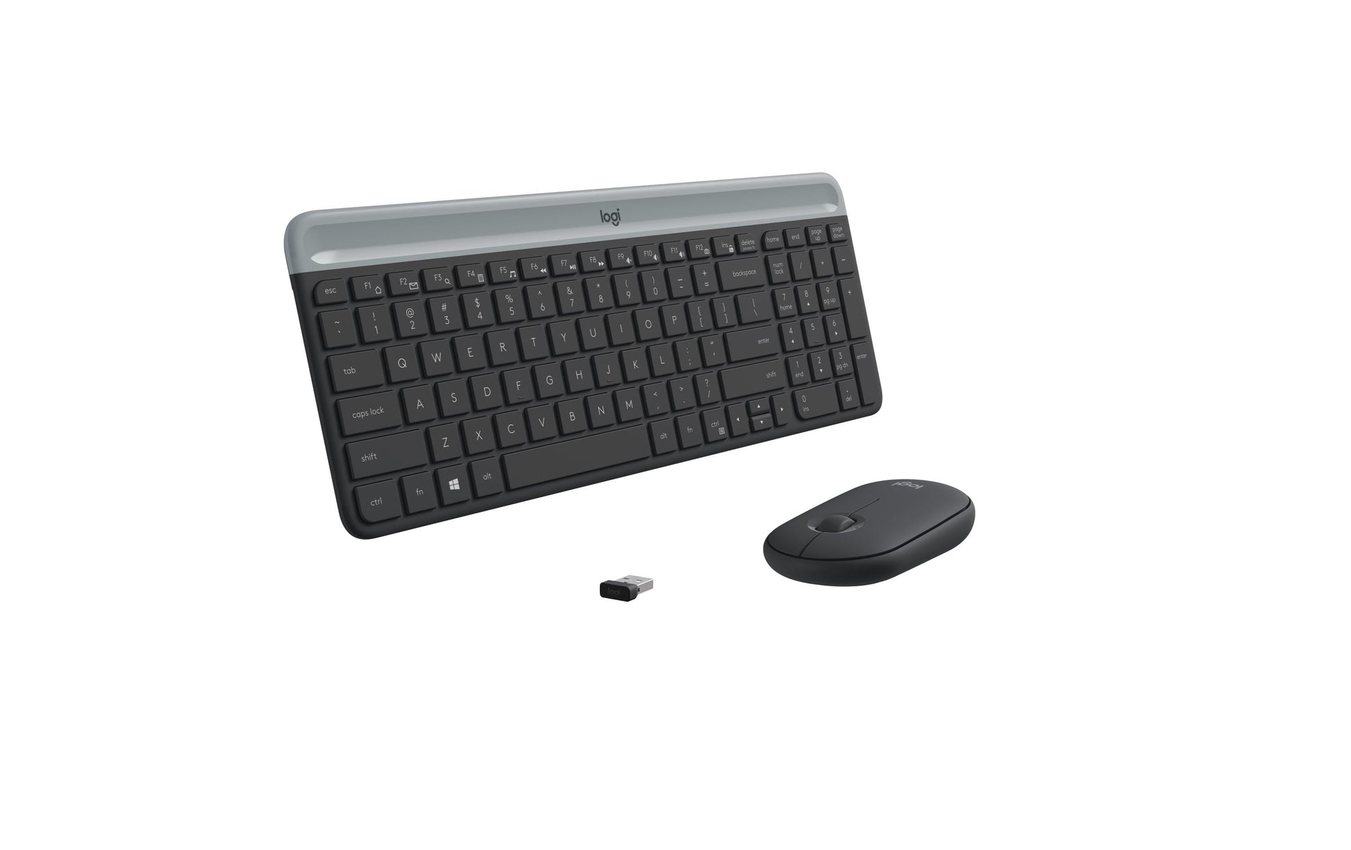 Logitech MK470 – Tastatur, kabellos (2,4 GHz), CH-Layout (DE-CH), Graphit