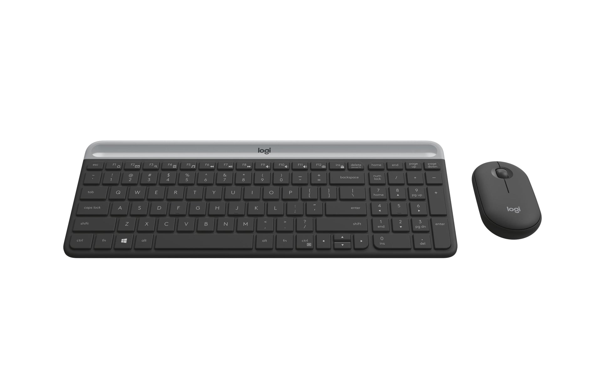 Logitech MK470 – Tastatur, kabellos (2,4 GHz), CH-Layout (DE-CH), Graphit