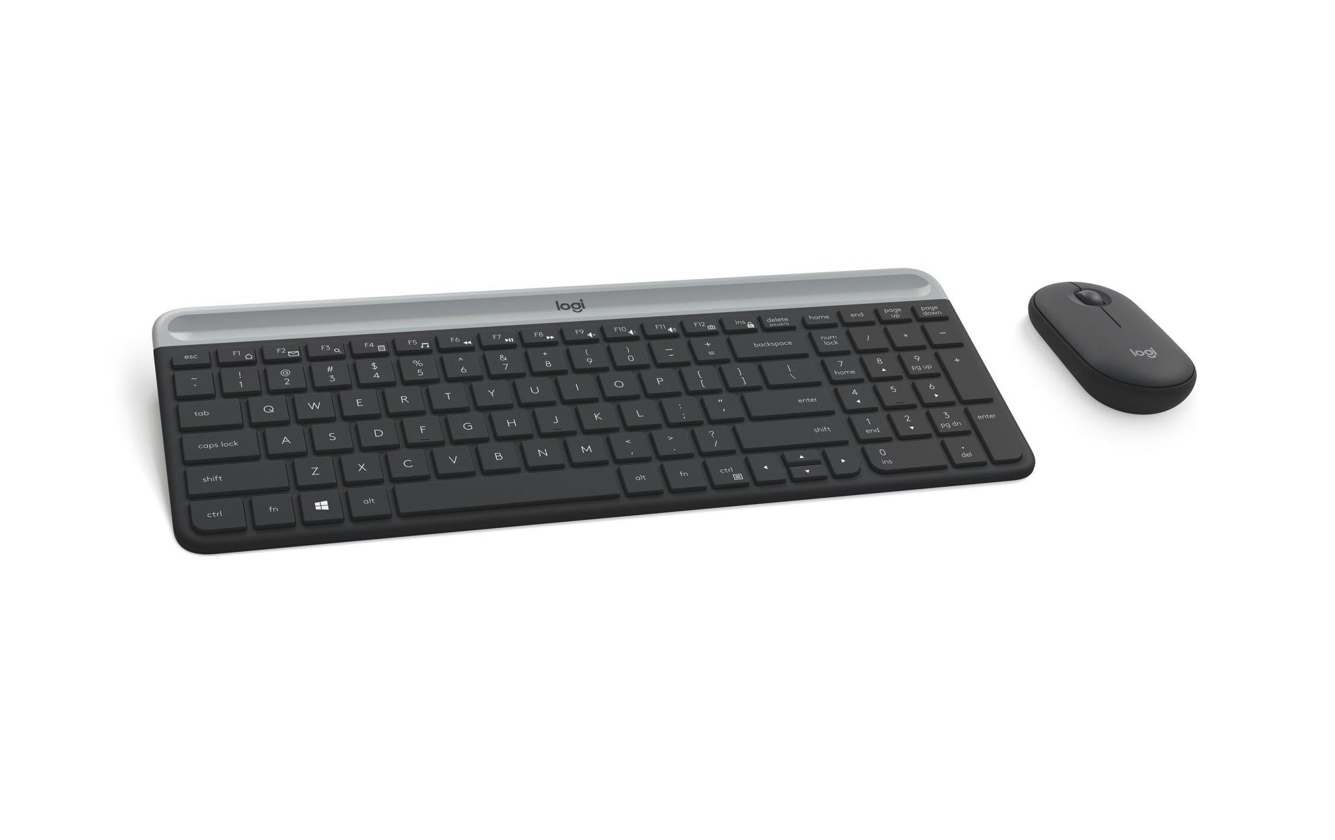 Logitech MK470 – Tastatur, kabellos (2,4 GHz), CH-Layout (DE-CH), Graphit