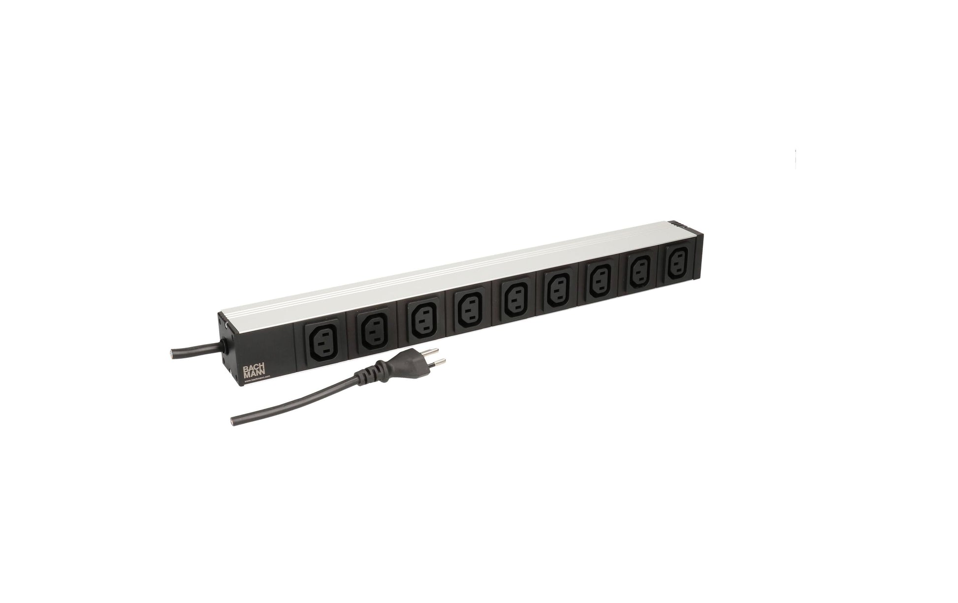 Bachmann Rack-PDU – 1U, 9×C13, T12 Eingang, 3 m Kabel