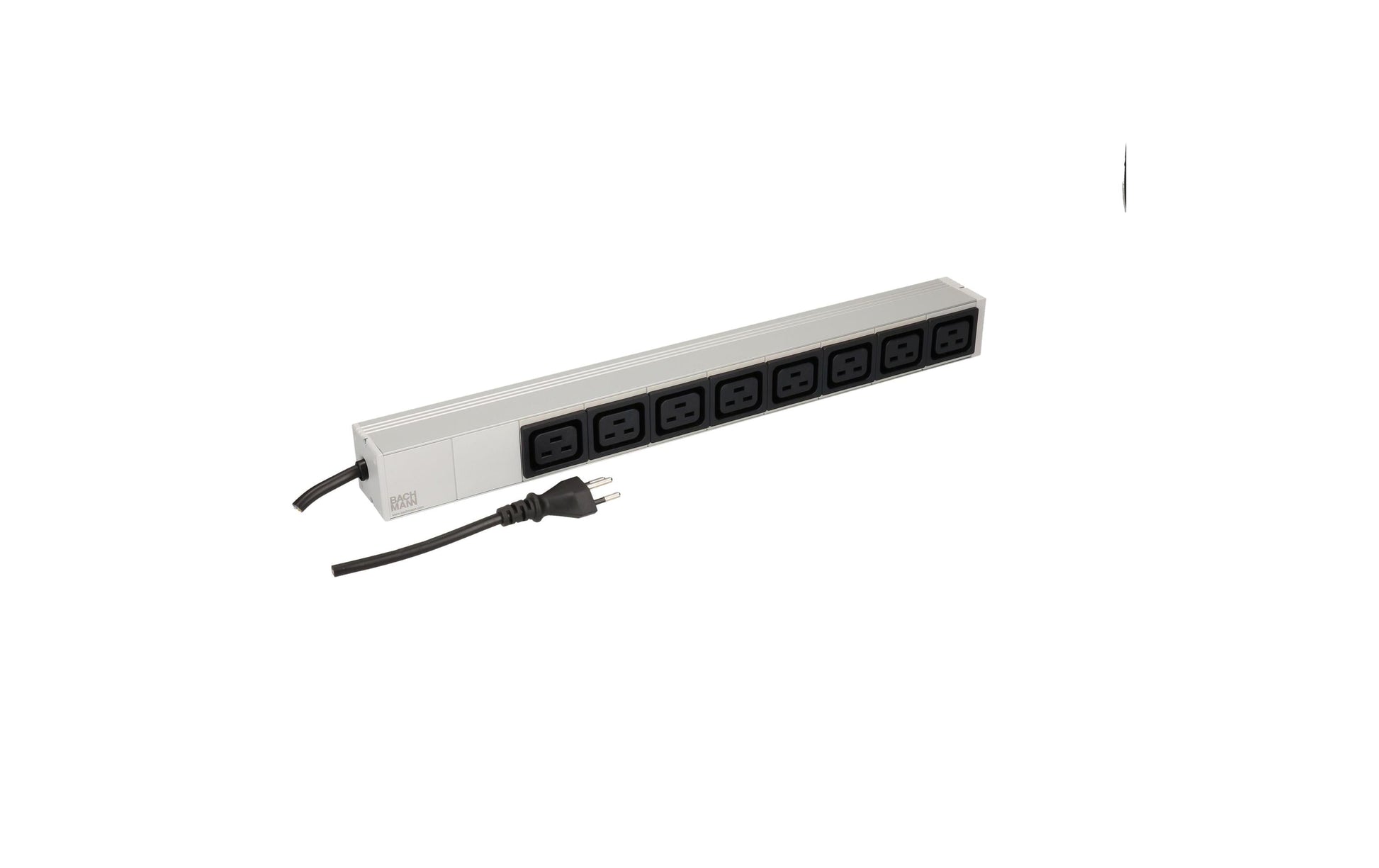 Bachmann PDU ALU Rack-PDU – Rack 1U, 8×C19, Eingang T23, 3 m