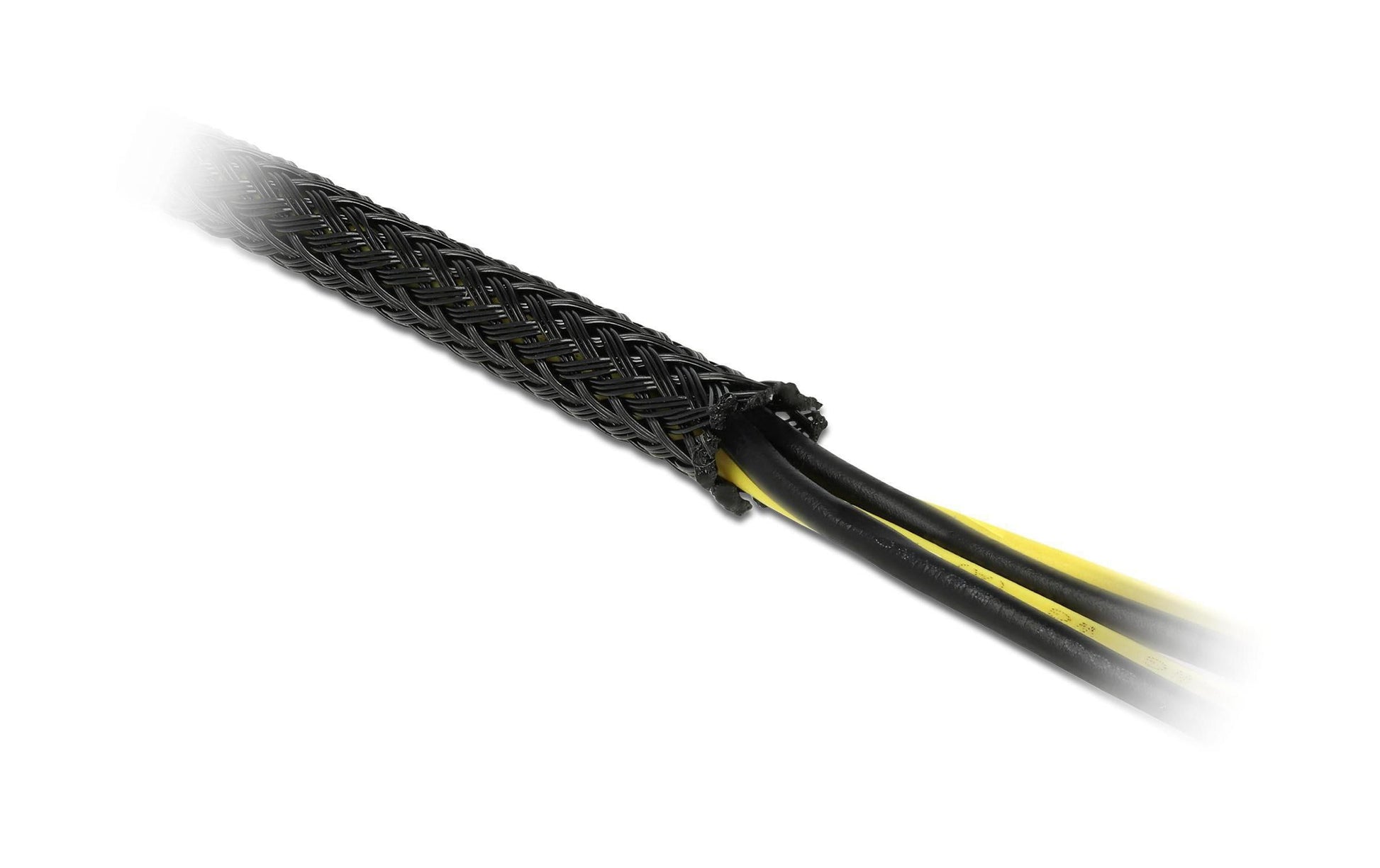 DeLOCK Kabelschlauch, Ø 6 mm × 10 m, elastisch, dehnbar, schneidbar, hitzebeständig – schwarz