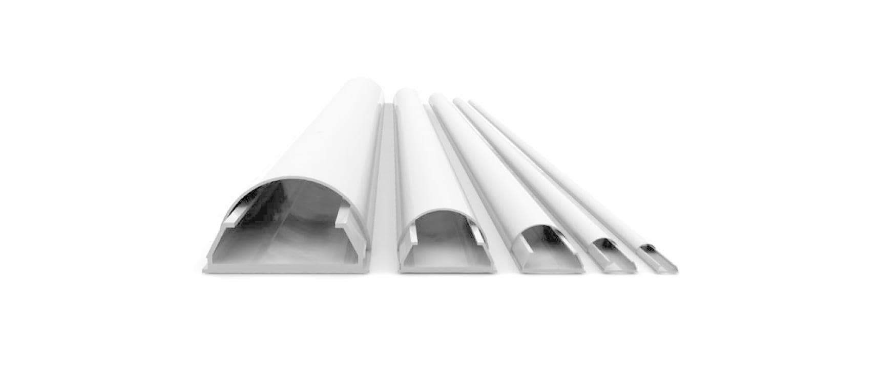 Multibrackets 1356 Kabelbrücke – 1,1 m – Aussen 50×28 mm, Aluminium, Weiss