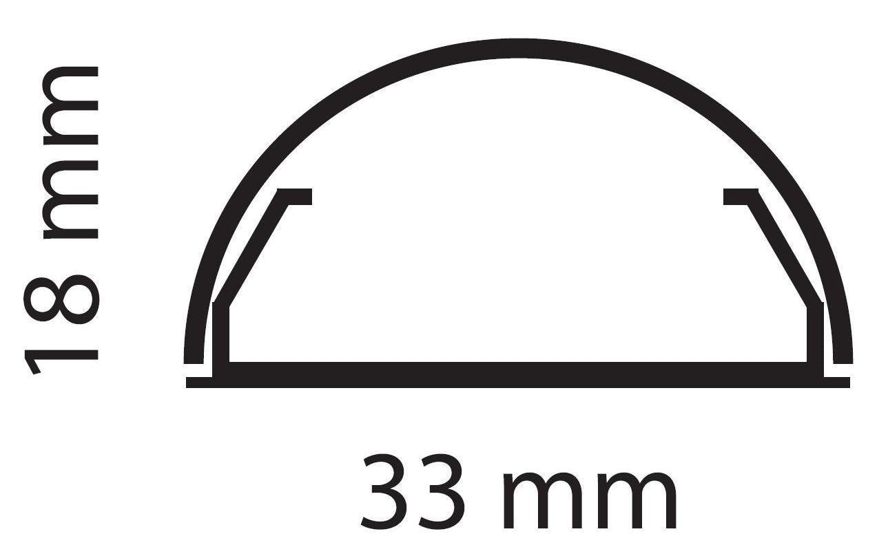 Multibrackets Kabelbrücke – 1,1 m – Aussen 33×18 mm – Aluminium – Metallisch, 1 Stk.