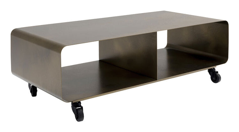 KARE Lounge TV-Möbel M – 90 × 42 × 30 cm, rechteckig – Stahl – braun