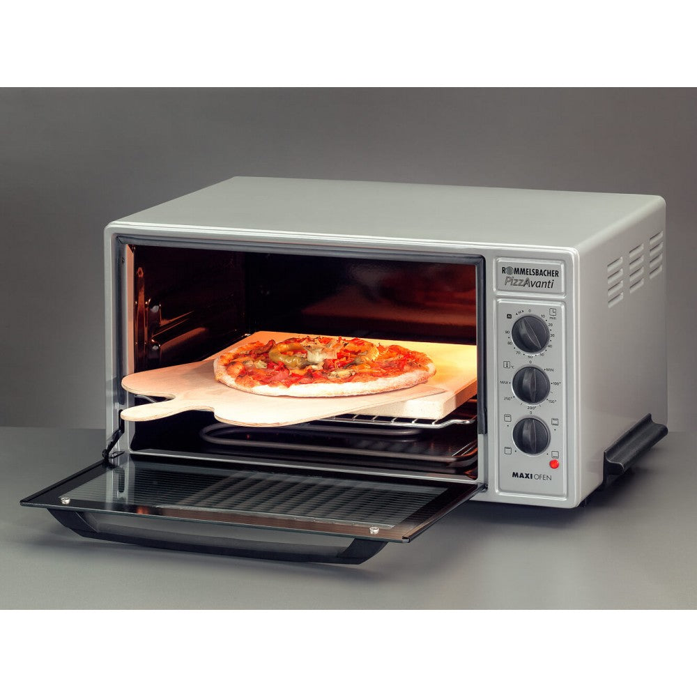 Rommelsbacher Pizza-/Brotbackstein-Set, 35 × 35 × 14 cm, Stein/Holz, Beige