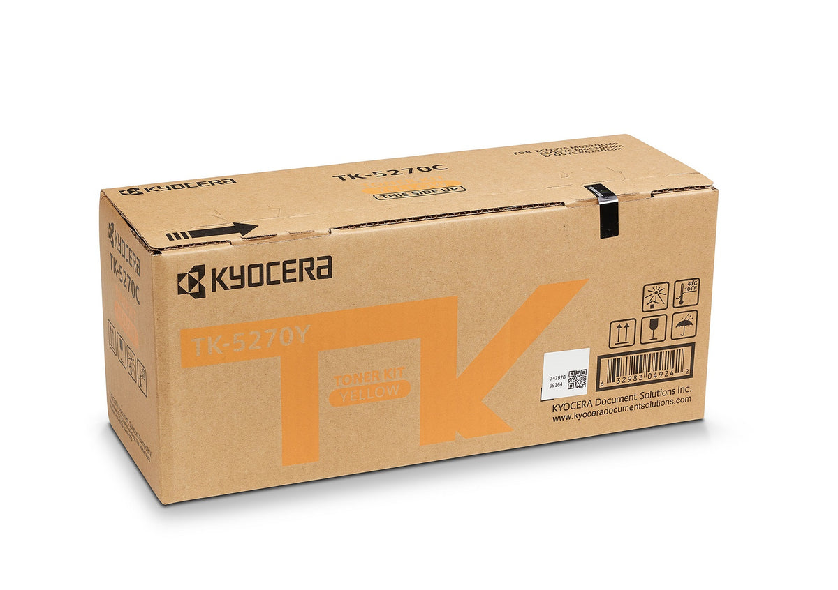 Kyocera TK-5270Y (1T02TVANL0) Gelber Toner – Original – 6'000 Seiten – für Kyocera M6230cidn/M6630cidn/P6230cdn