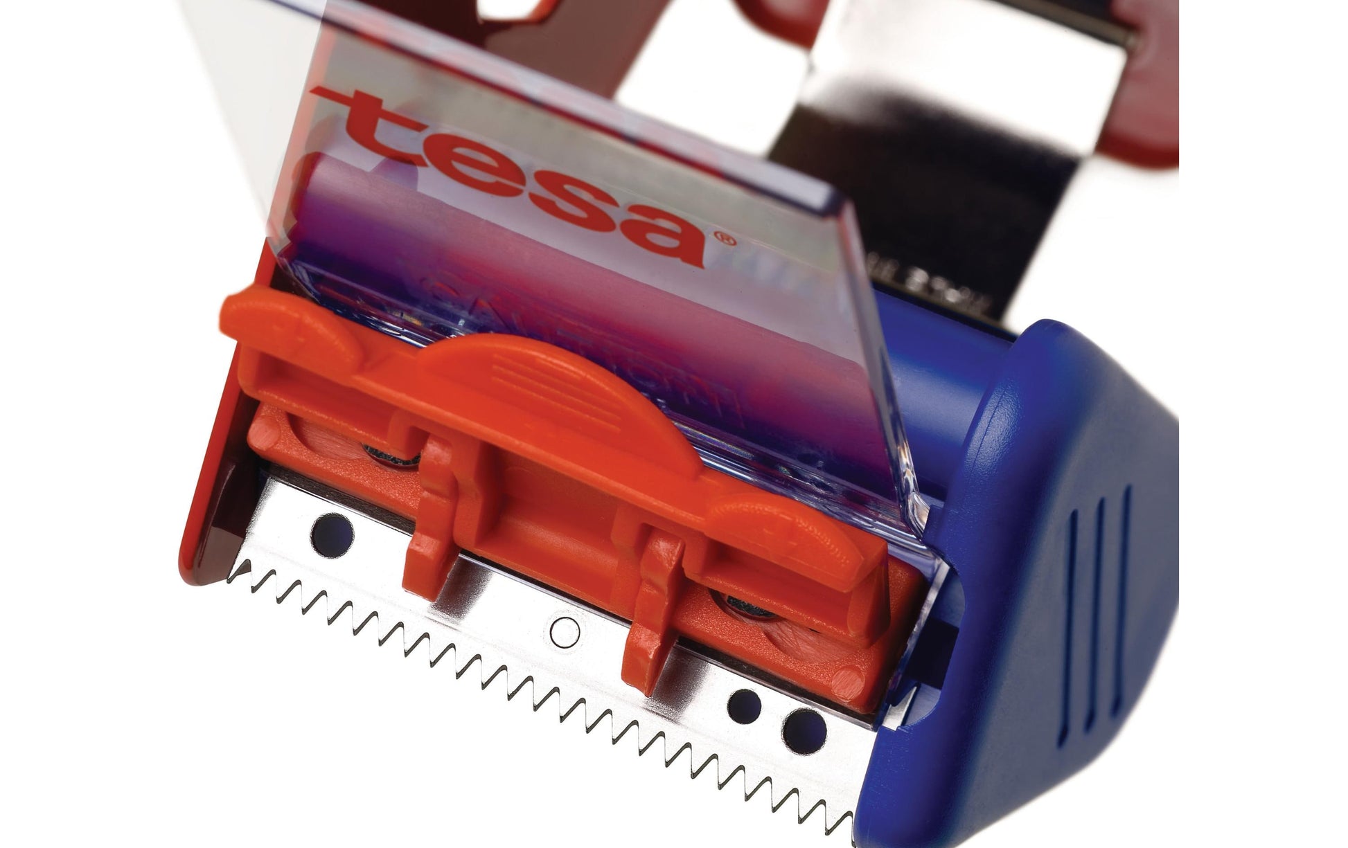 tesa Verpackungsbandabroller – für Rollenbreite bis 50 mm, für Kern 3", für Bandlänge bis 66 m, mit Bremse