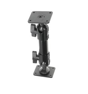 Brodit Standard Duty Sockelhalterung – POS-Halterung, Kugelkopf 20 mm, 360° schwenkbar, 165 mm, Schwarz