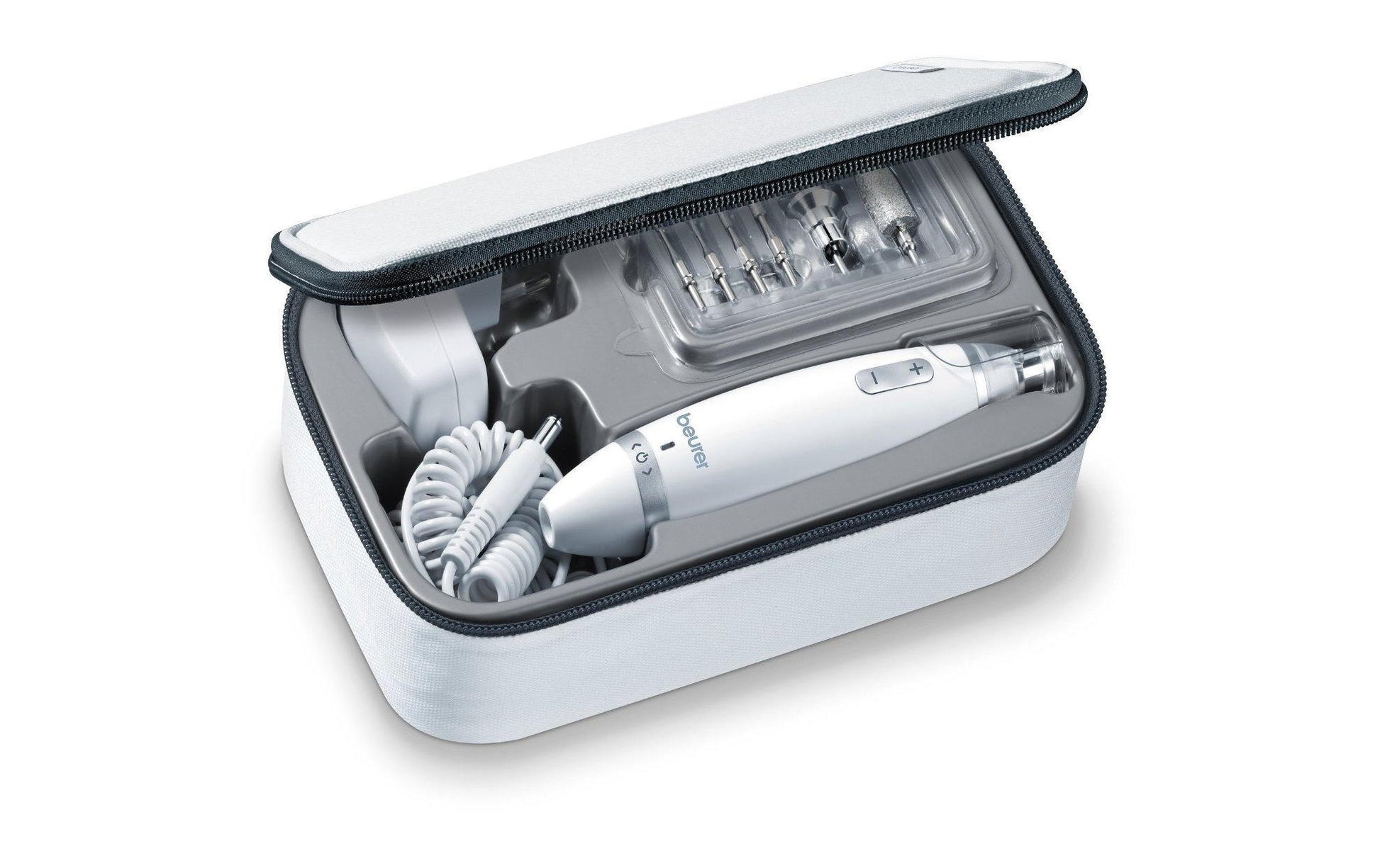 Beurer Maniküre-/Pediküre-Set MP62 – Netzbetrieb, mit LED-Licht – Weiss