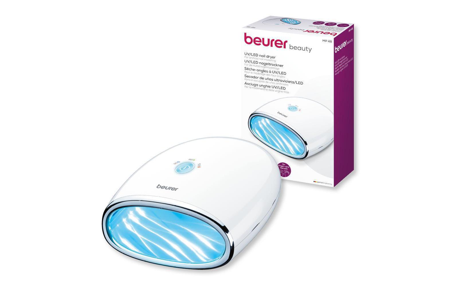 Beurer Nageltrockner MP48 – UV & LED, 24 W, Timer – Weiss