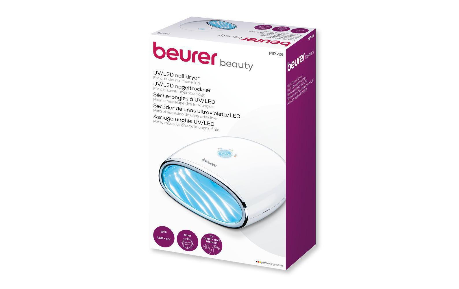 Beurer Nageltrockner MP48 – UV & LED, 24 W, Timer – Weiss